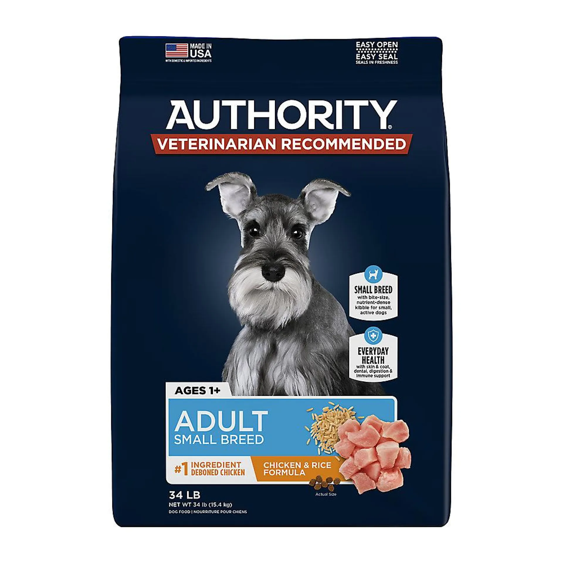 Authority® Everyday Health Small Breed Adult Dry Dog Food - Chicken & Rice