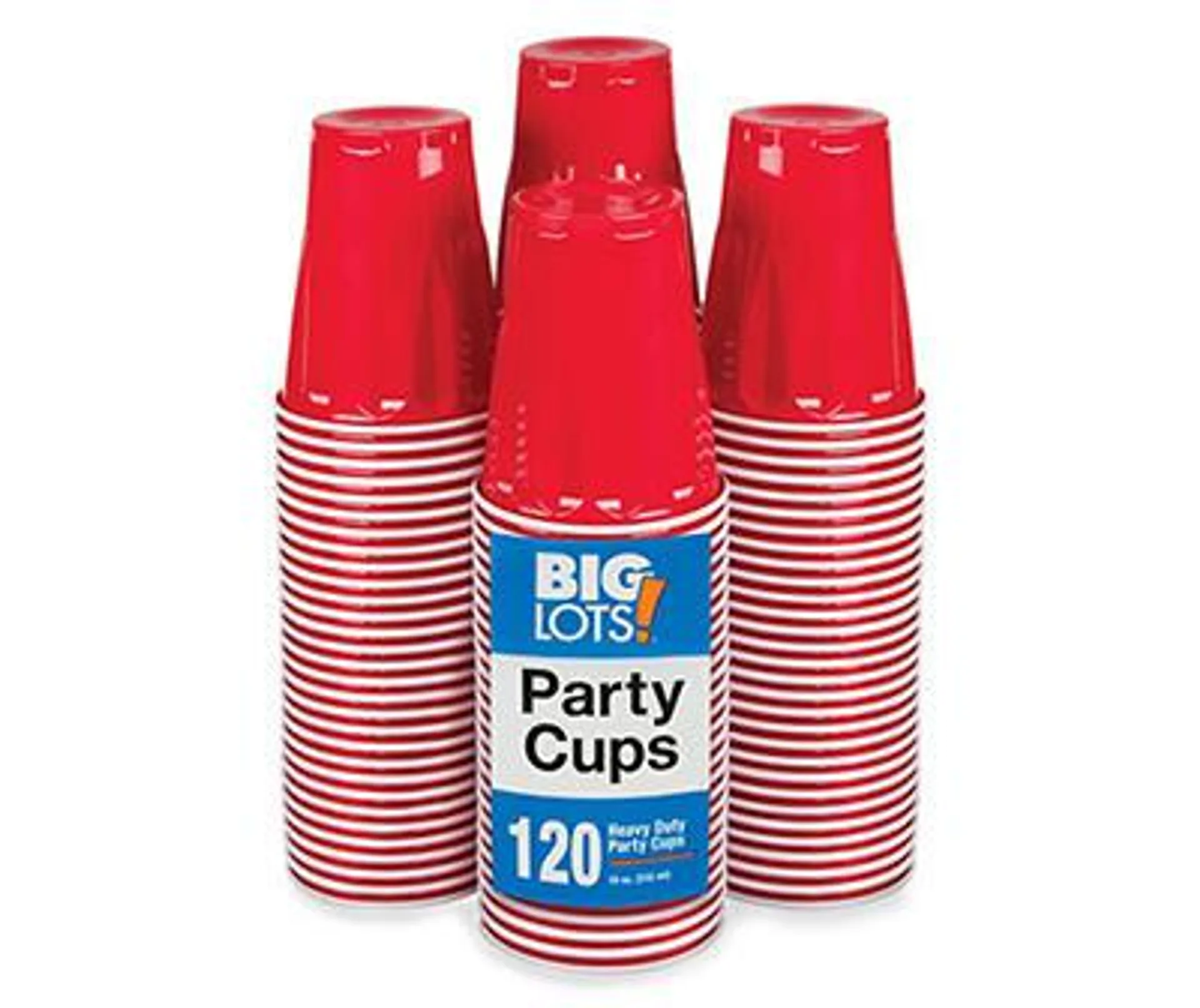 Red Plastic 18 Oz. Heavy Duty Party Cups, 120-Count