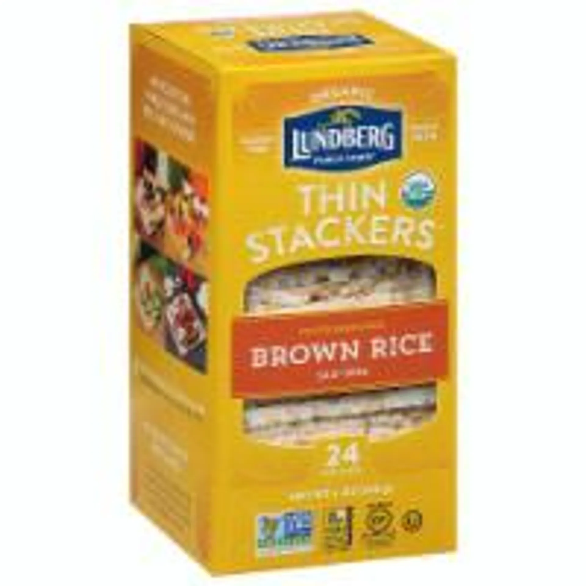 Lundberg Thin Stackers Brown Rice Organic 6 oz (Pack of 6)
