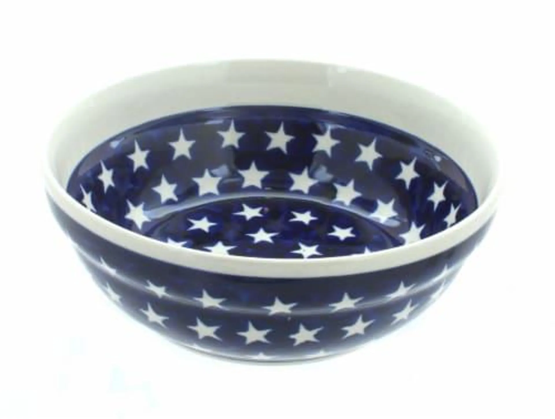 Blue Rose Polish Pottery Stars Cereal/Soup Bowl