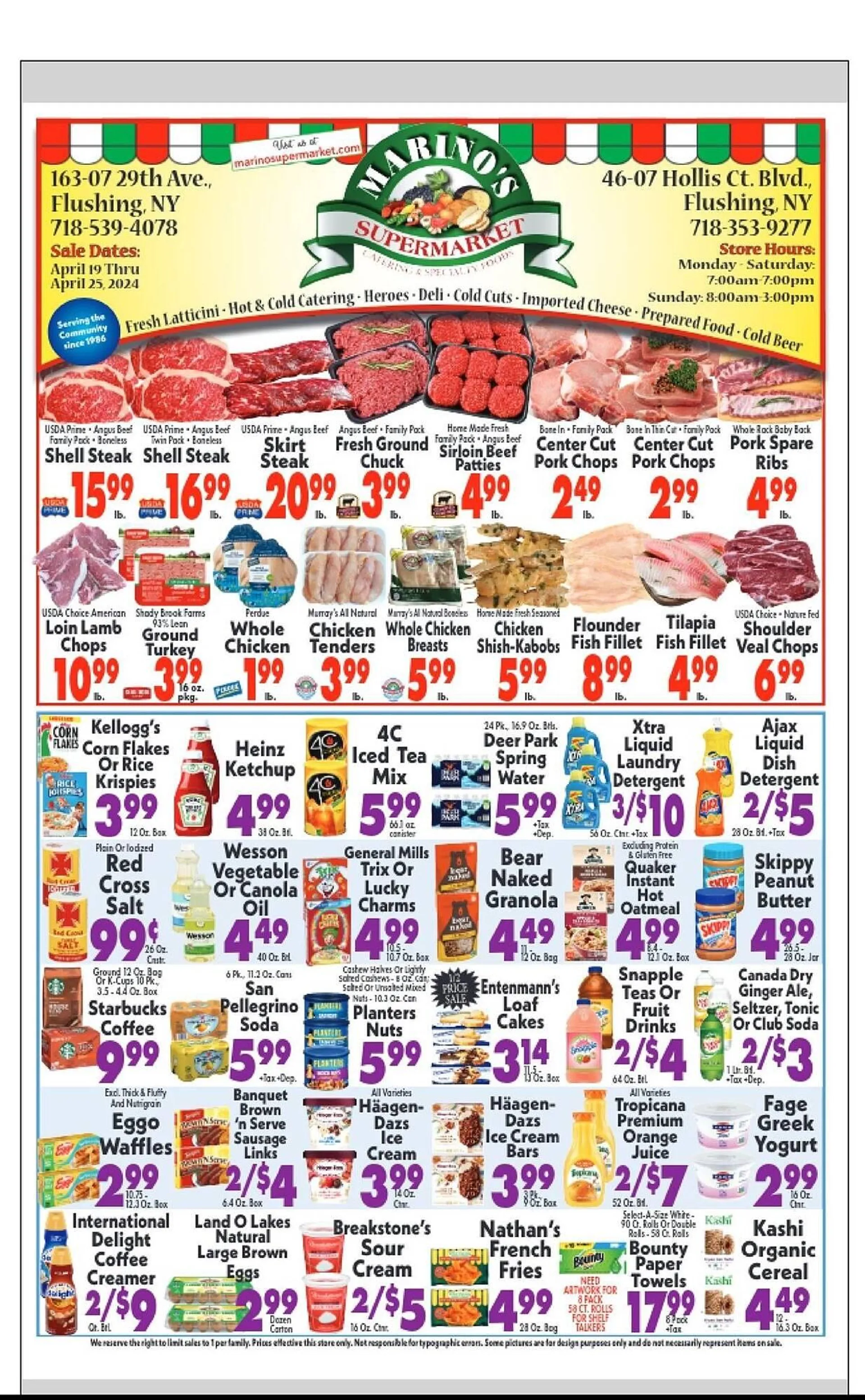 Marinos Supermarket Weekly Ad - 1