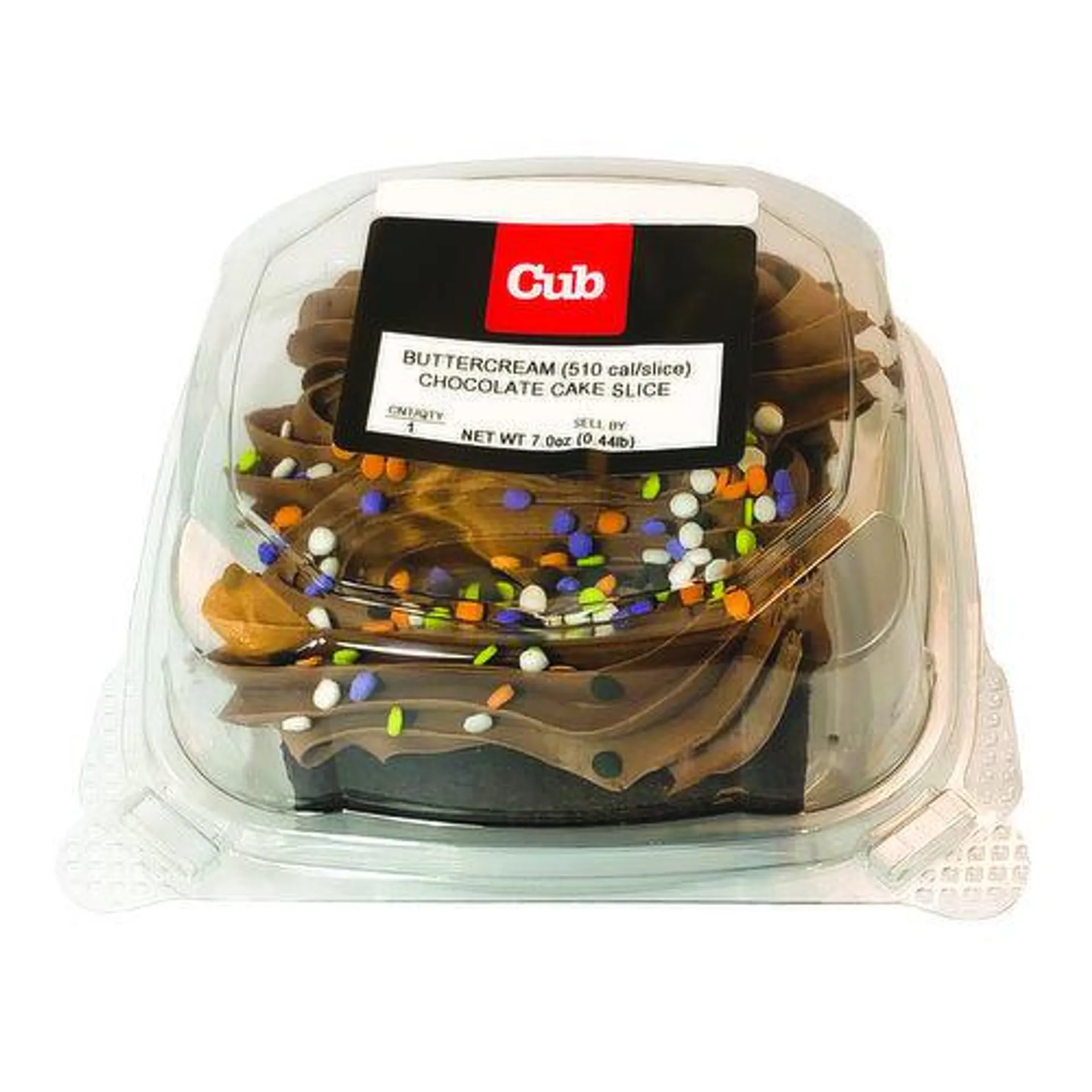 Cub Bakery Chocolate Cake Slice with buttercream, 1 Each