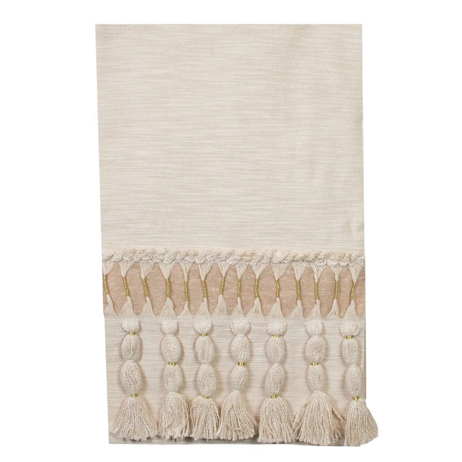 Pier 1 Tassel Gold Dot Table Runner