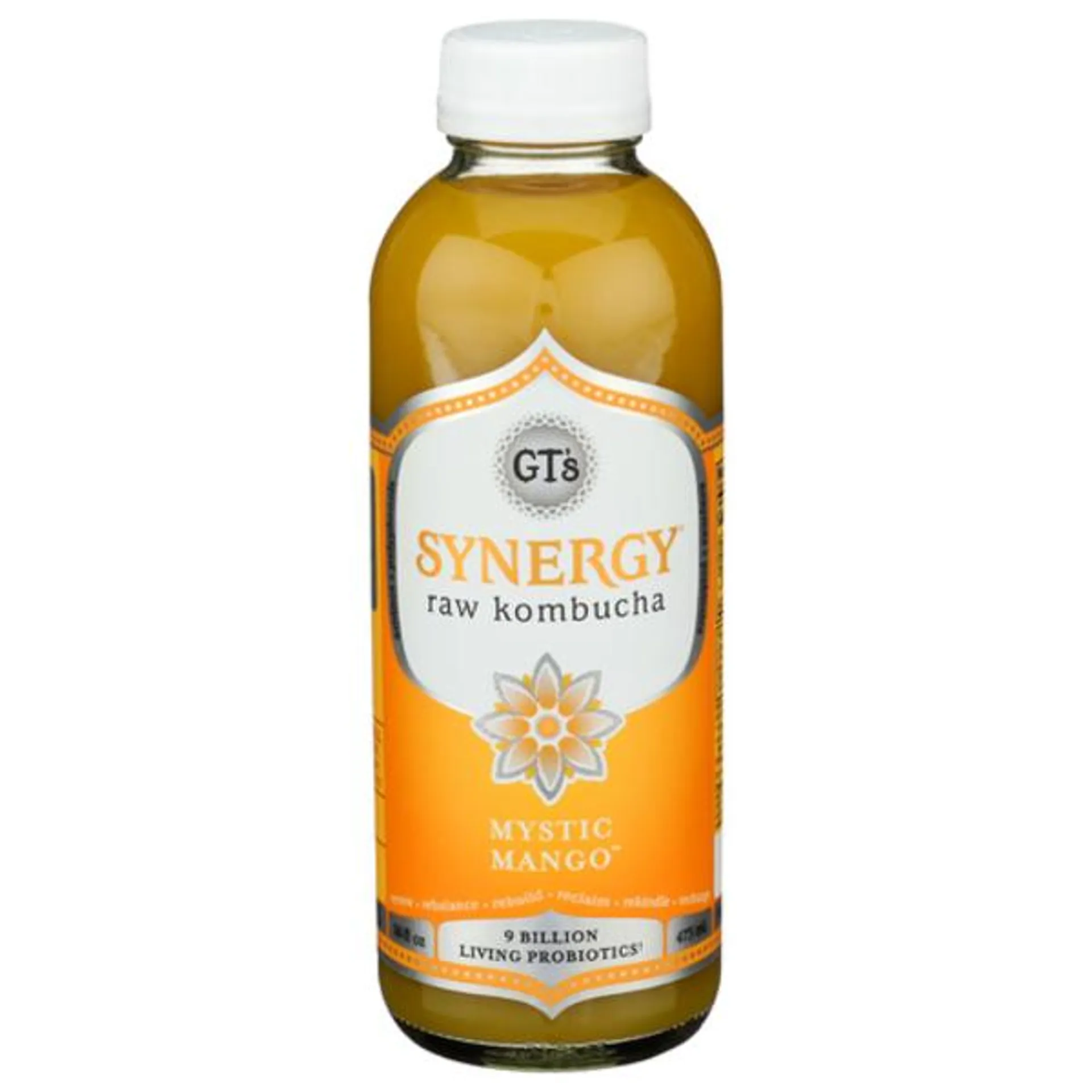 Gt's Living Foods Organic Synergy Mystic Mango Kombucha