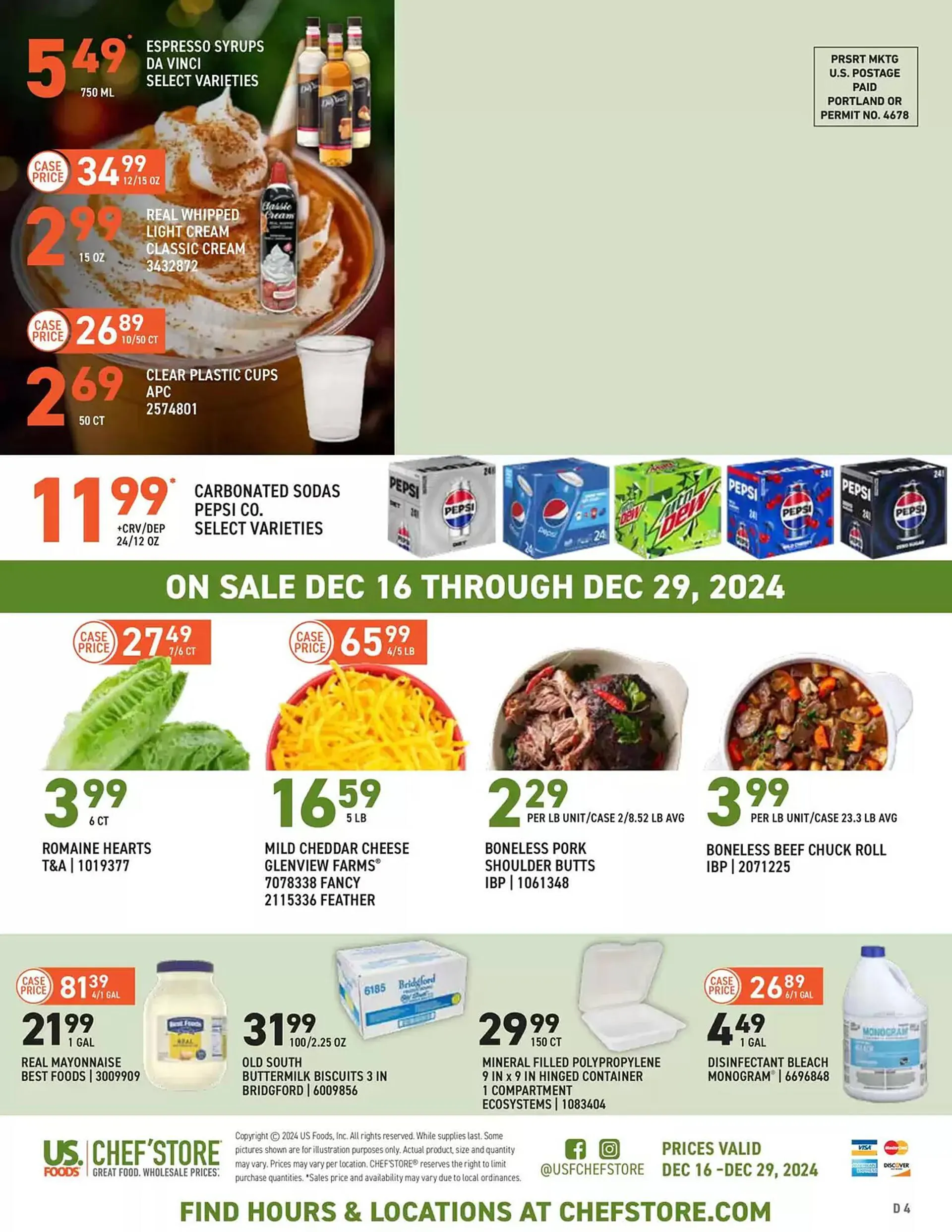 Weekly ad US Foods Chef's Store Weekly Ad from December 16 to December 30 2024 - Page 4