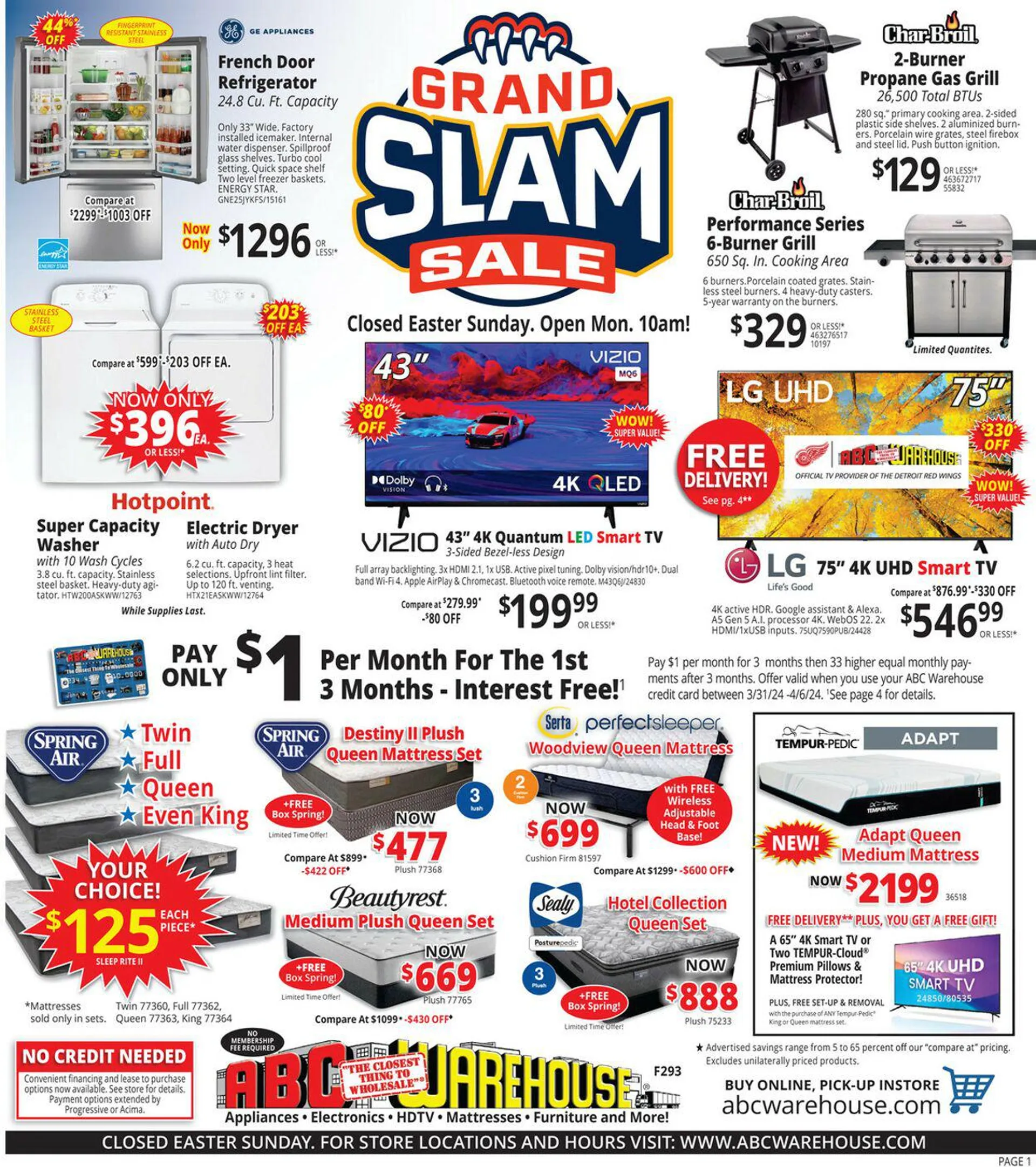 Weekly ad ABC Warehouse Current weekly ad from March 31 to April 6 2024 - Page 1