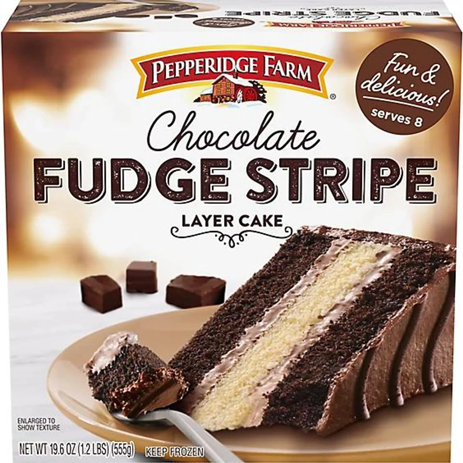 Pepperidge Farm Frozen Chocolate Fudge Stripe Layer Cake - 19.6 Oz