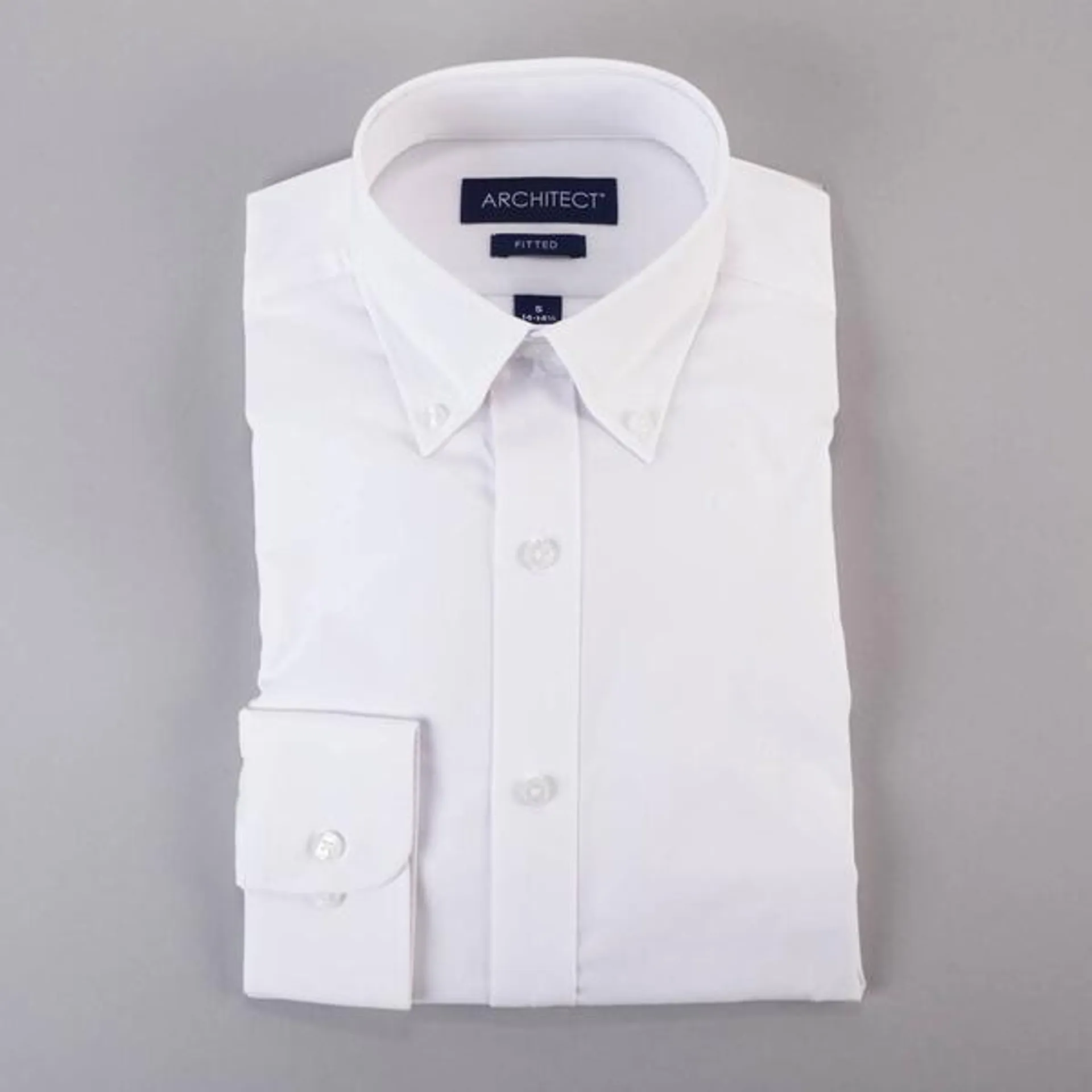 Mens Architect® High Performance Button Collar Fitted Dress Shirt