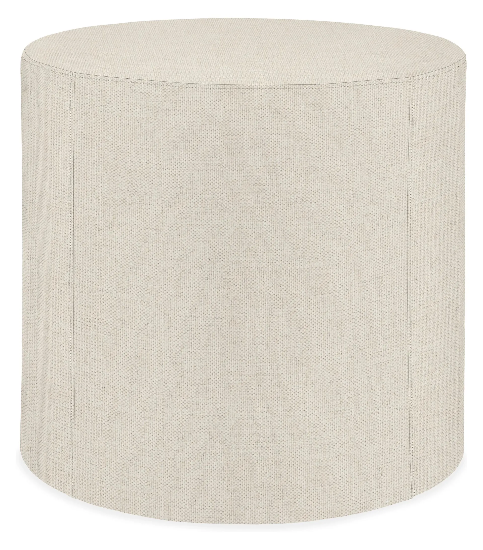 Aero 20 diam 18h Round Ottoman in Sumner Ivory