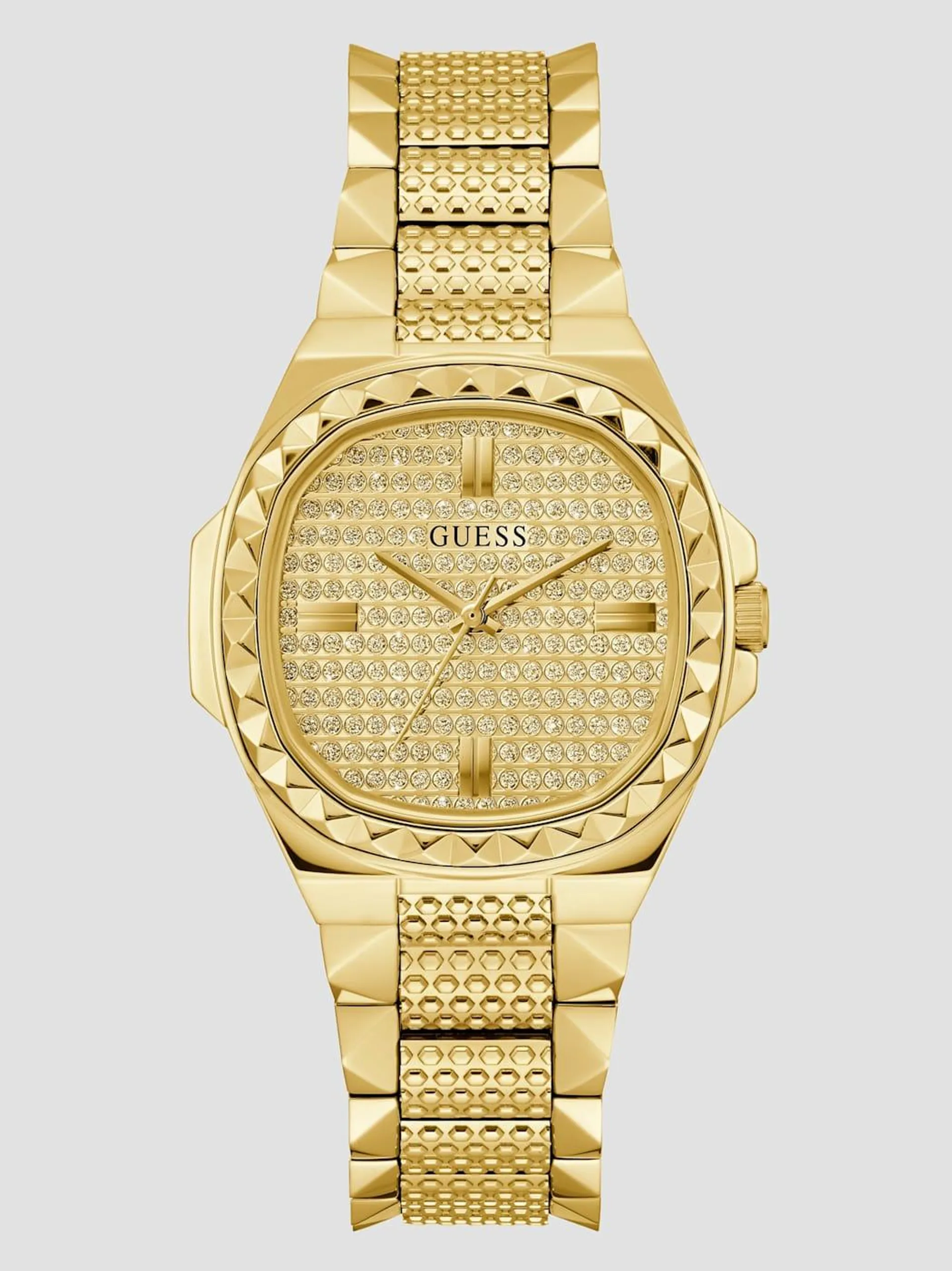 Textured Gold-Tone Analog Watch