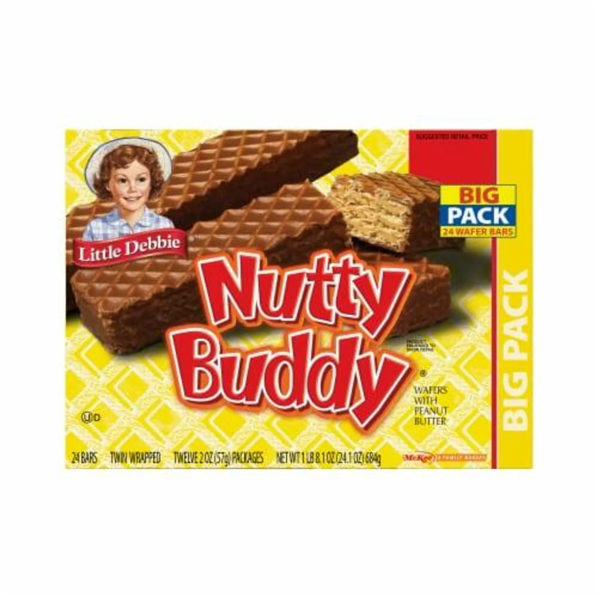 Little Debbie® Nutty Buddy® Peanut Butter Wafer Bars Big Pack