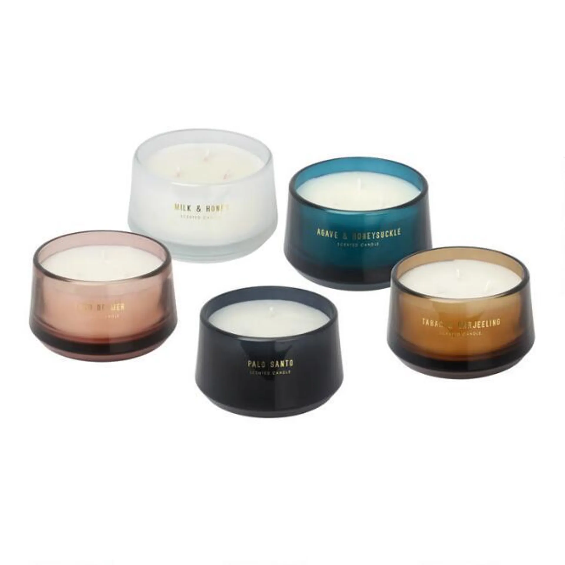 Wide Glass 3 Wick Scented Candle