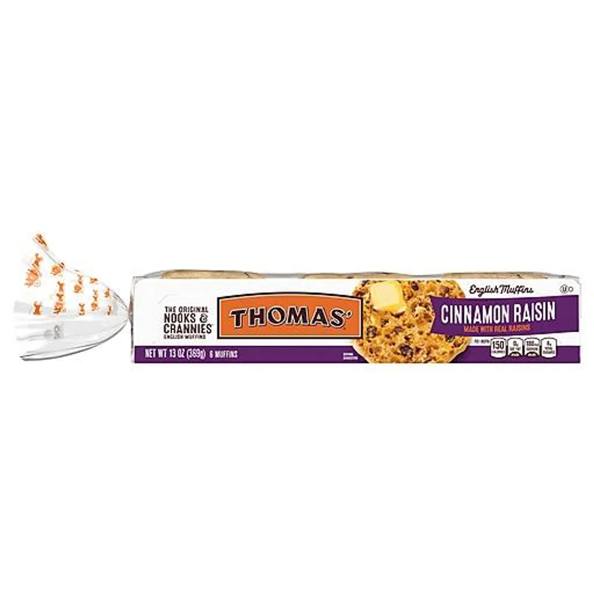 Thomas' English Muffins, Cinnamon Raisin 6 ea