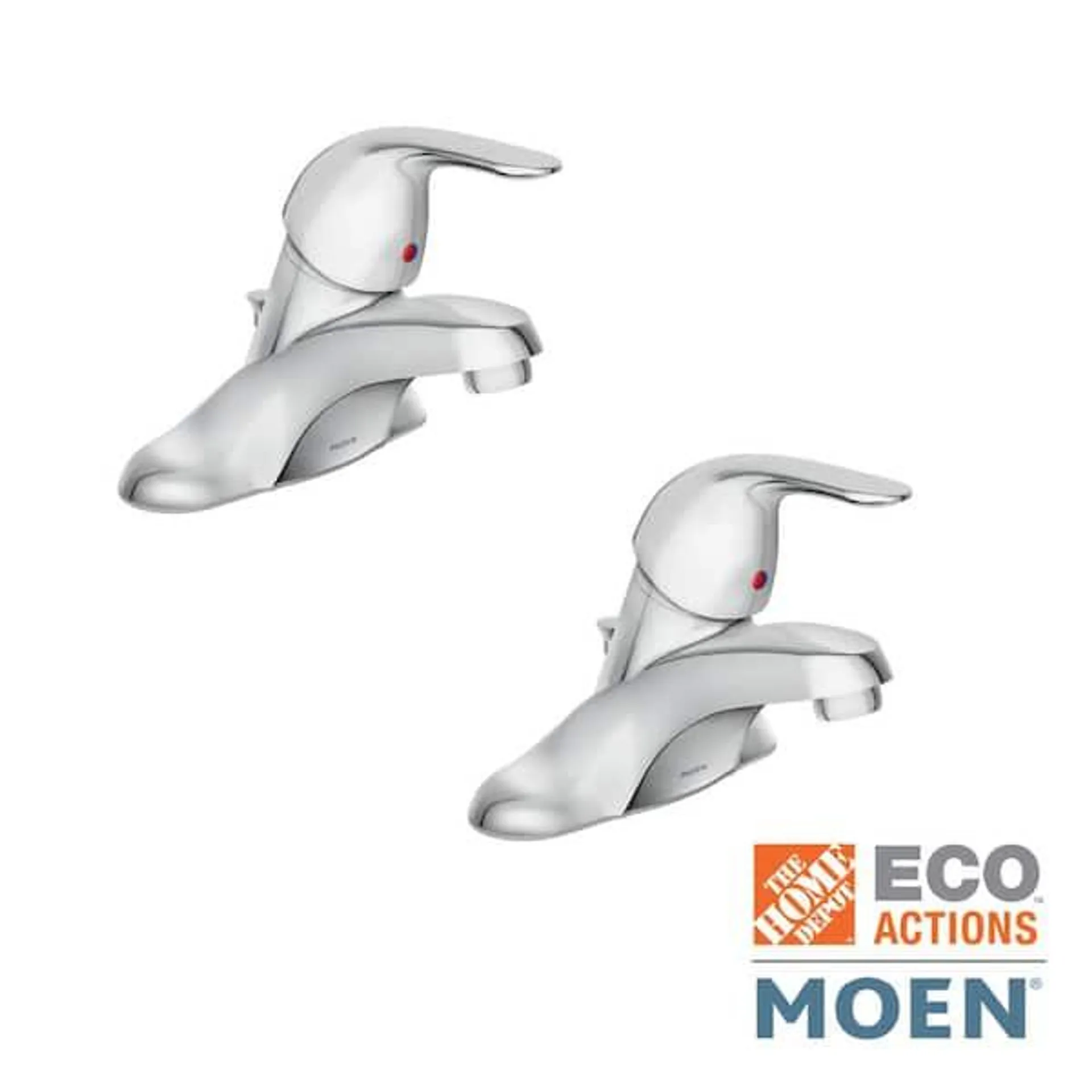 Adler 4 in. Centerset Single Handle Bathroom Faucet in Chrome (2-Pack)