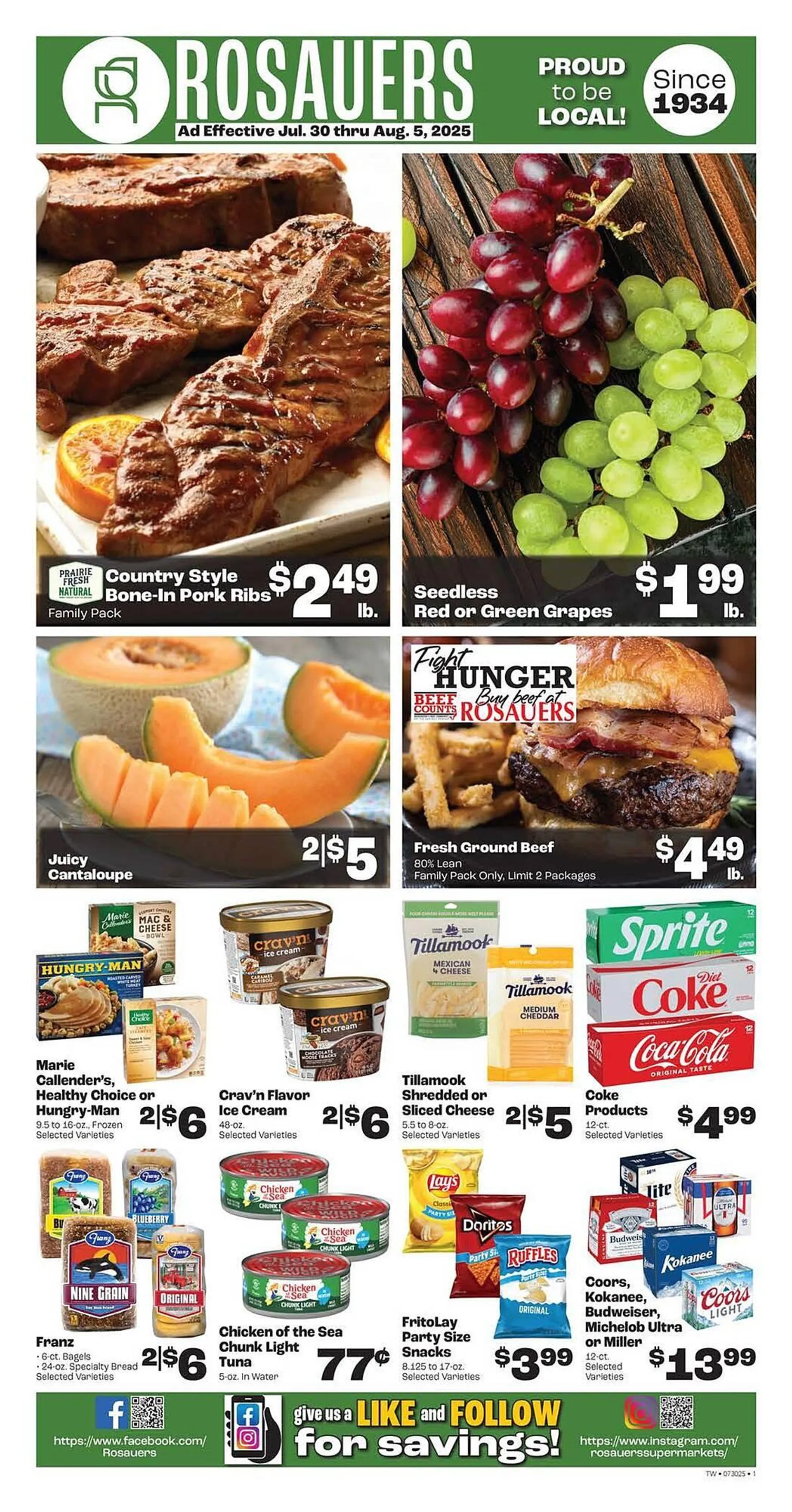 Weekly ad Rosauers Weekly Ad from July 30 to August 5 2025 - Page 1