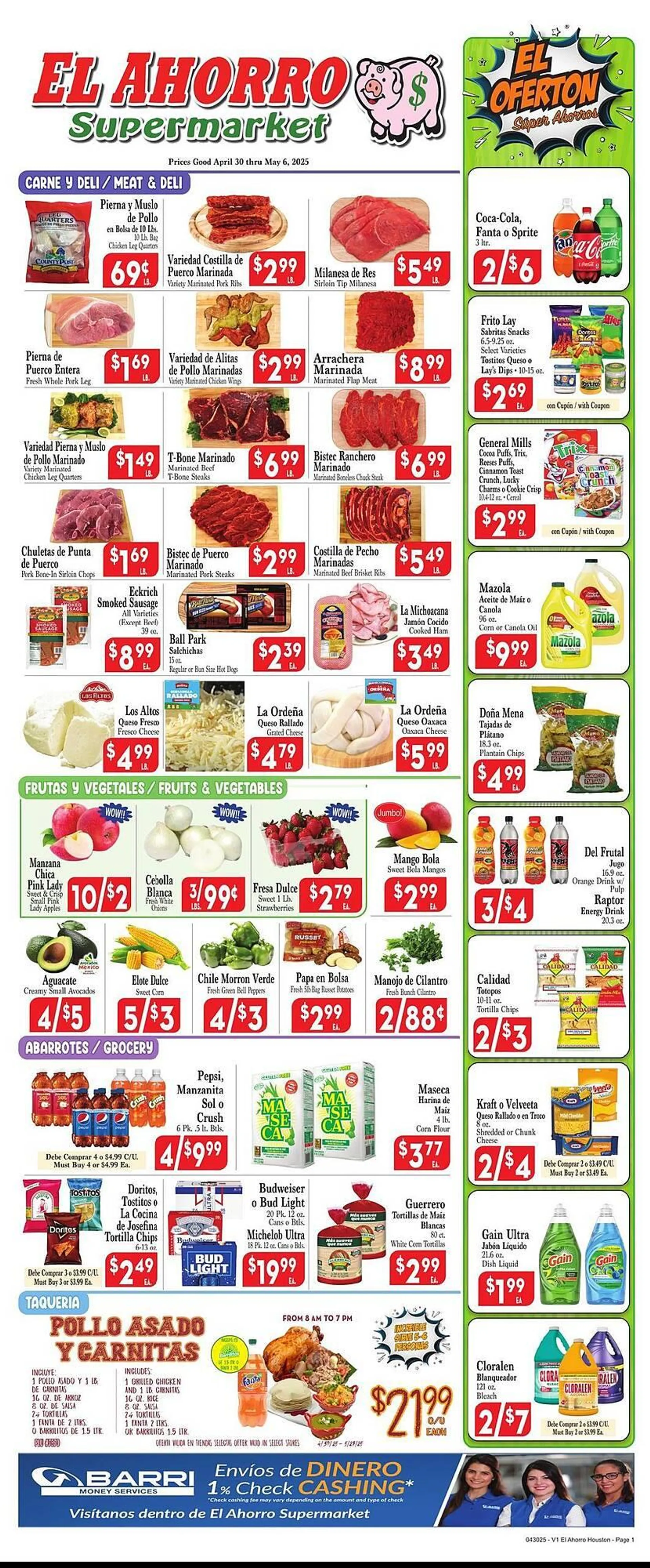 El Ahorro Weekly Ad - 1