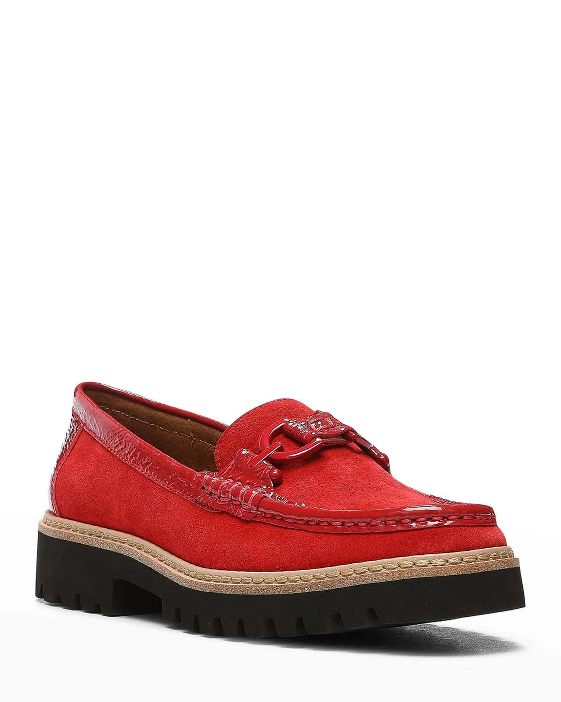 Heliocs Suede Chain Sporty Loafers