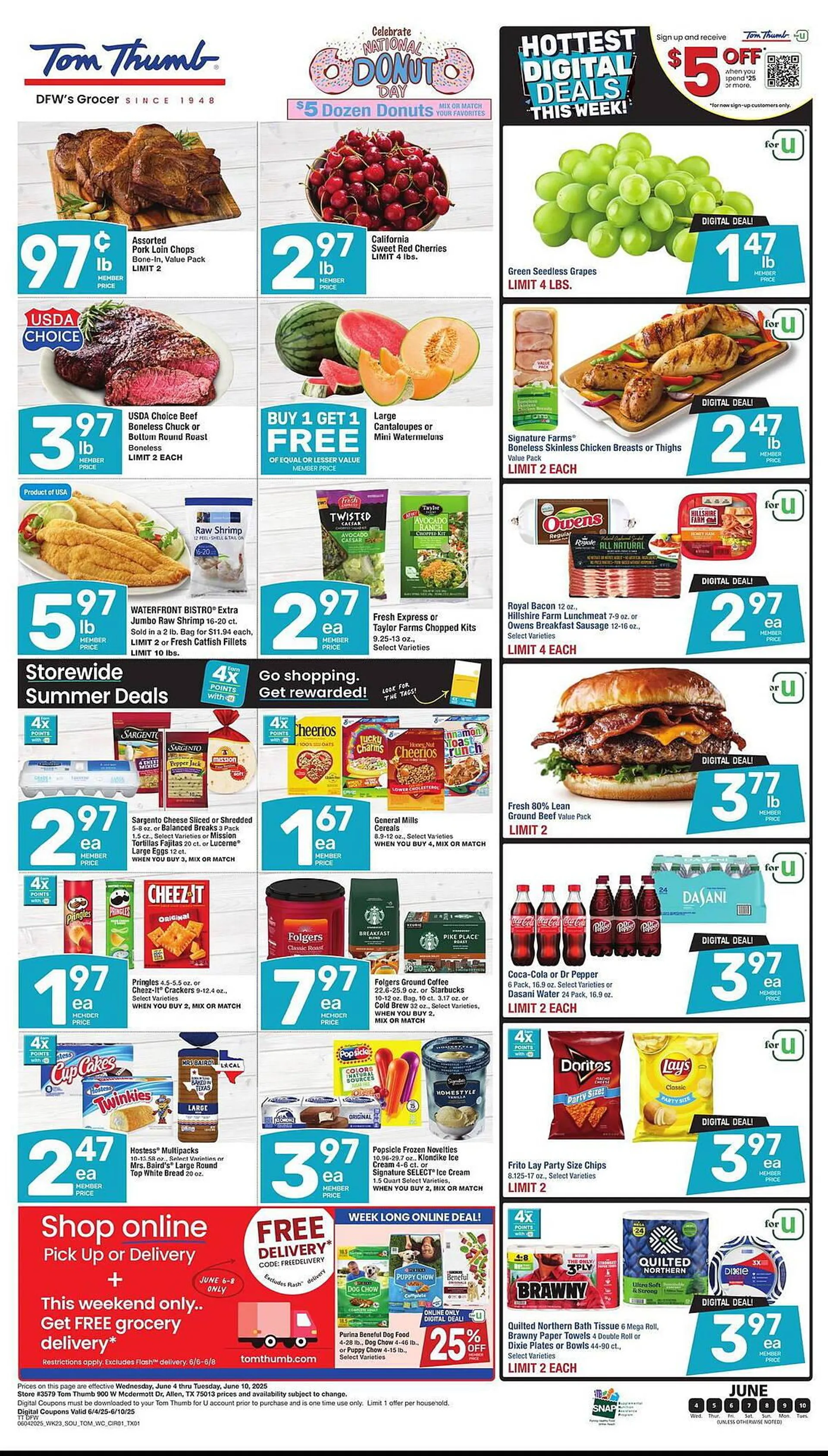 Weekly ad Tom Thumb Weekly Ad from June 4 to June 10 2025 - Page 1