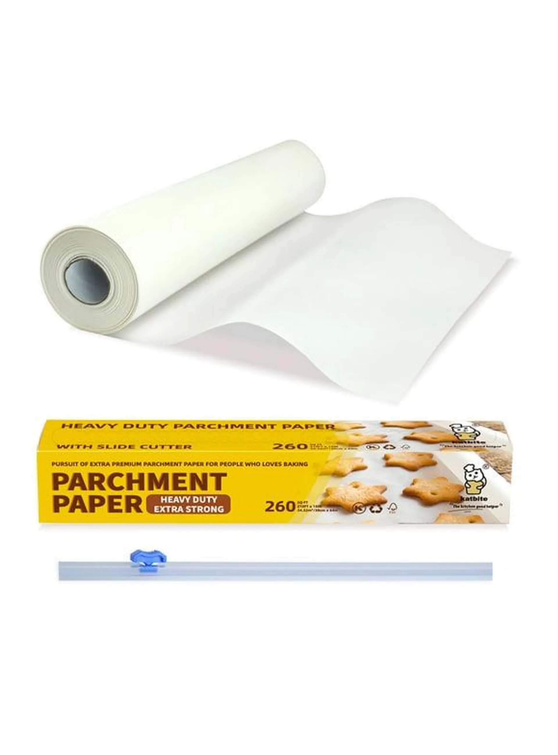 Katbite Parchment Paper Roll for Baking, 15 inch x 210Ft, 260 Sq.