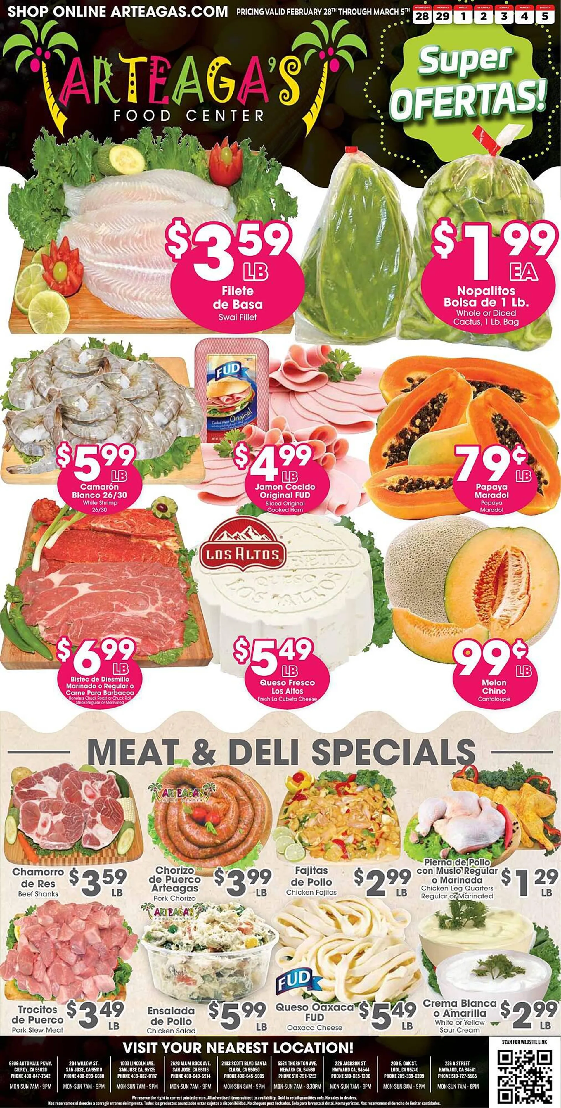 Weekly ad Arteagas Food Center ad from February 28 to March 5 2024 - Page 1