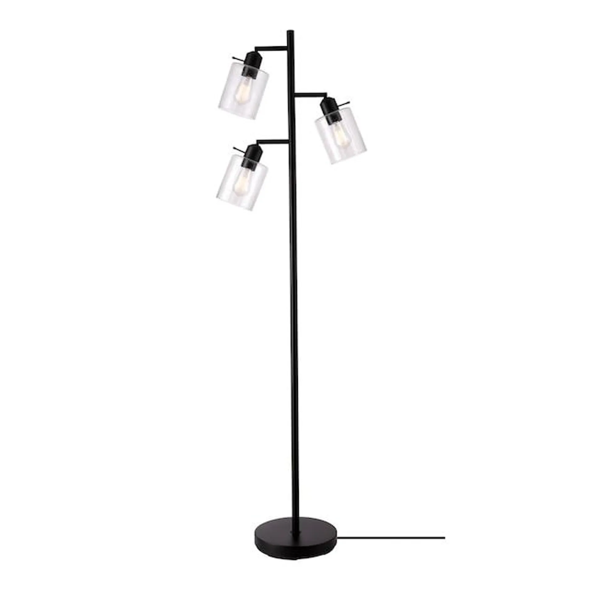 allen + roth Allen+roth 67-in Matte Black Multi-head Floor Lamp