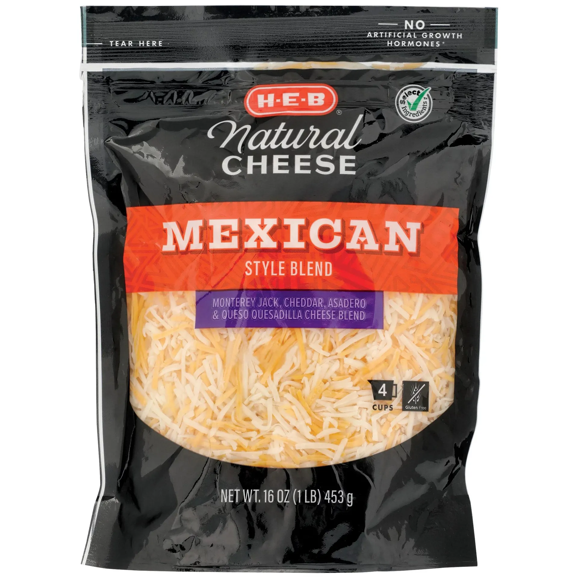 H‑E‑B Mexican Style Shredded Cheese Blend