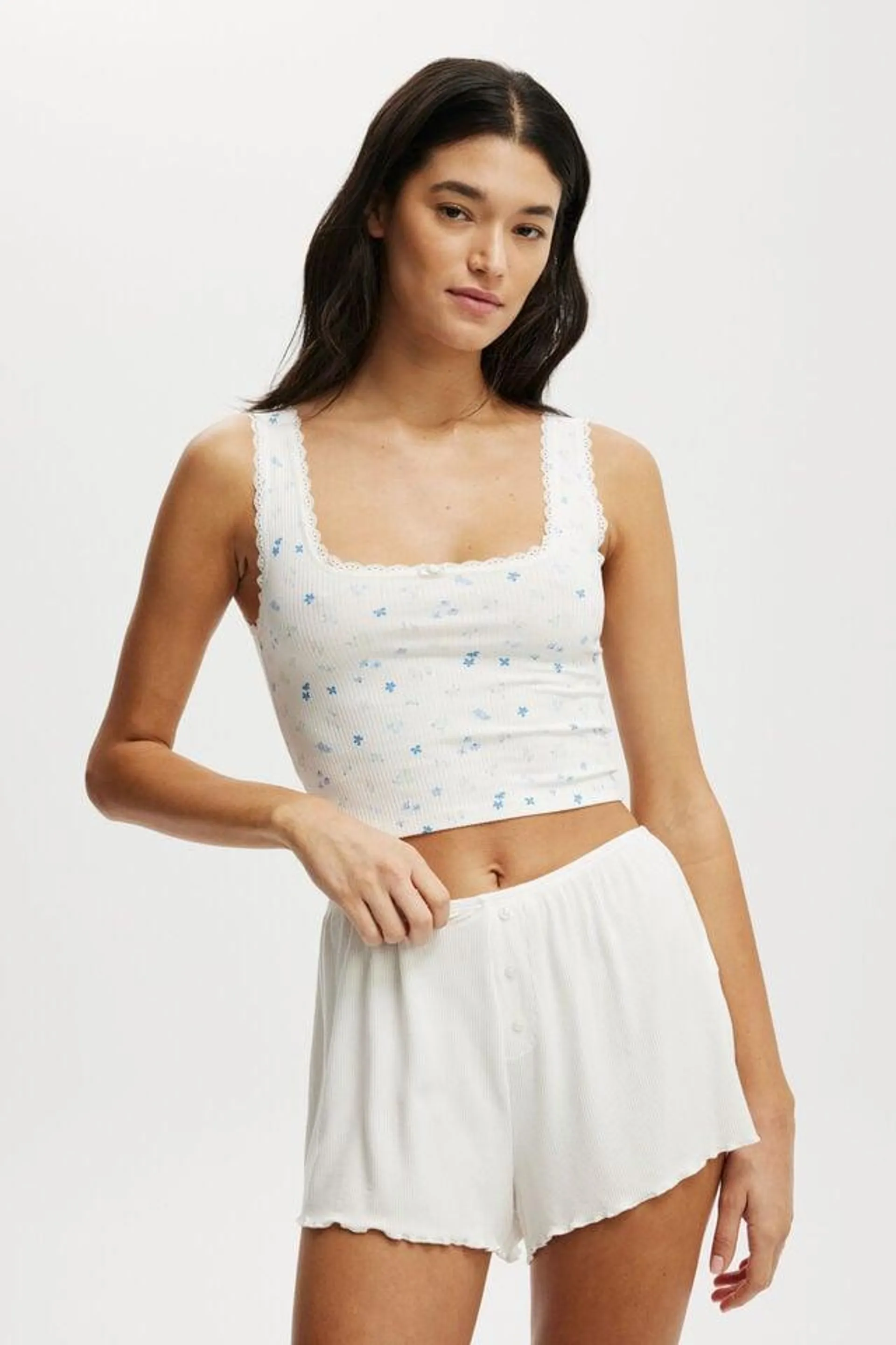 Rib Lace Tank