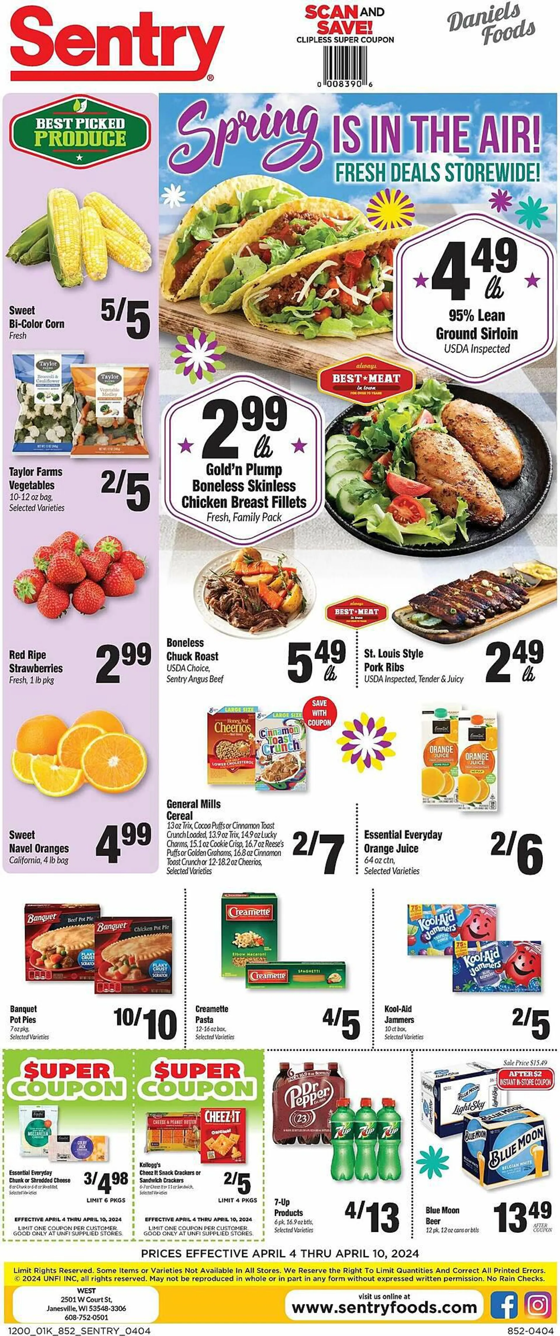 Weekly ad Sentry Weekly Ad from April 4 to April 10 2024 - Page 1