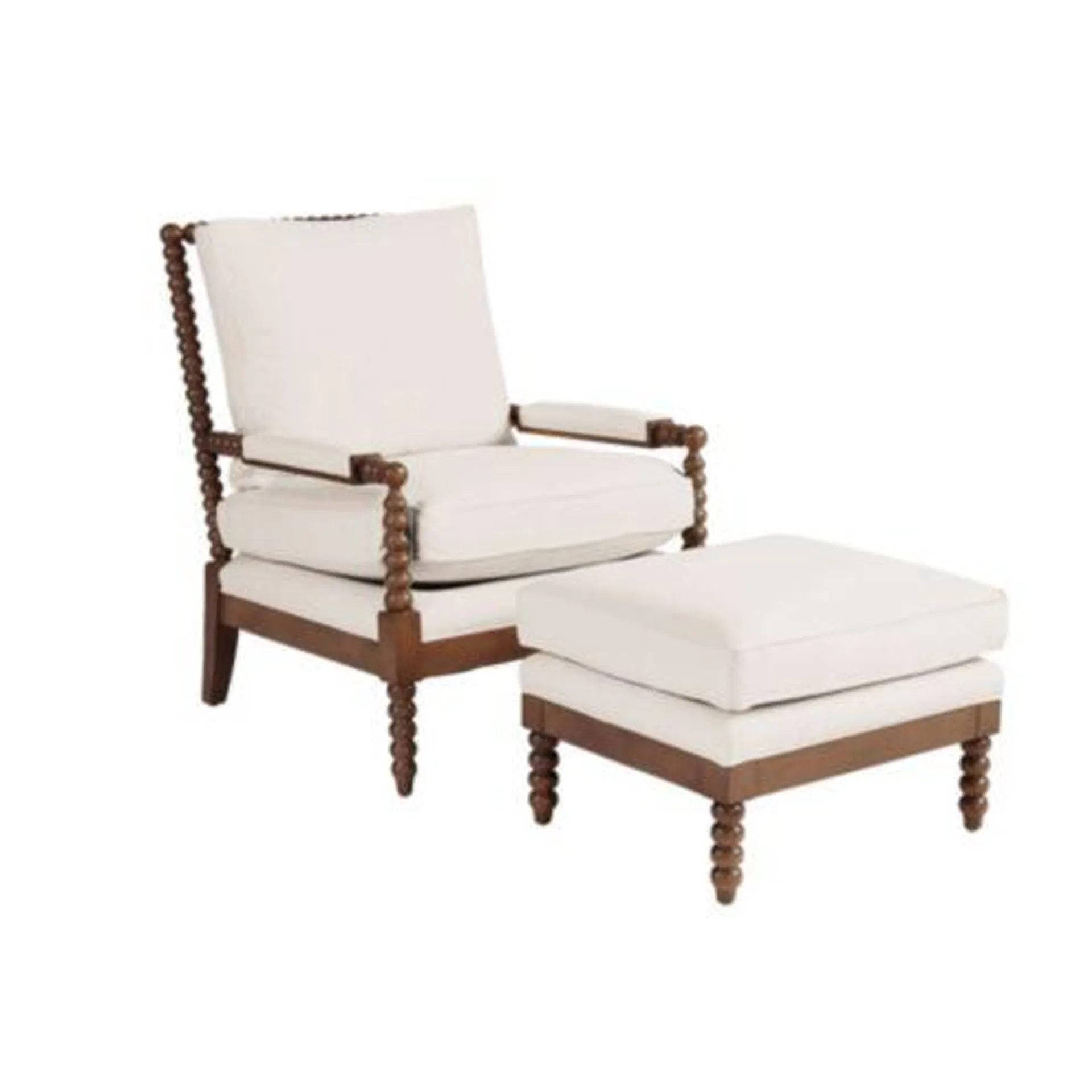 Shiloh Spool Chair and Ottoman