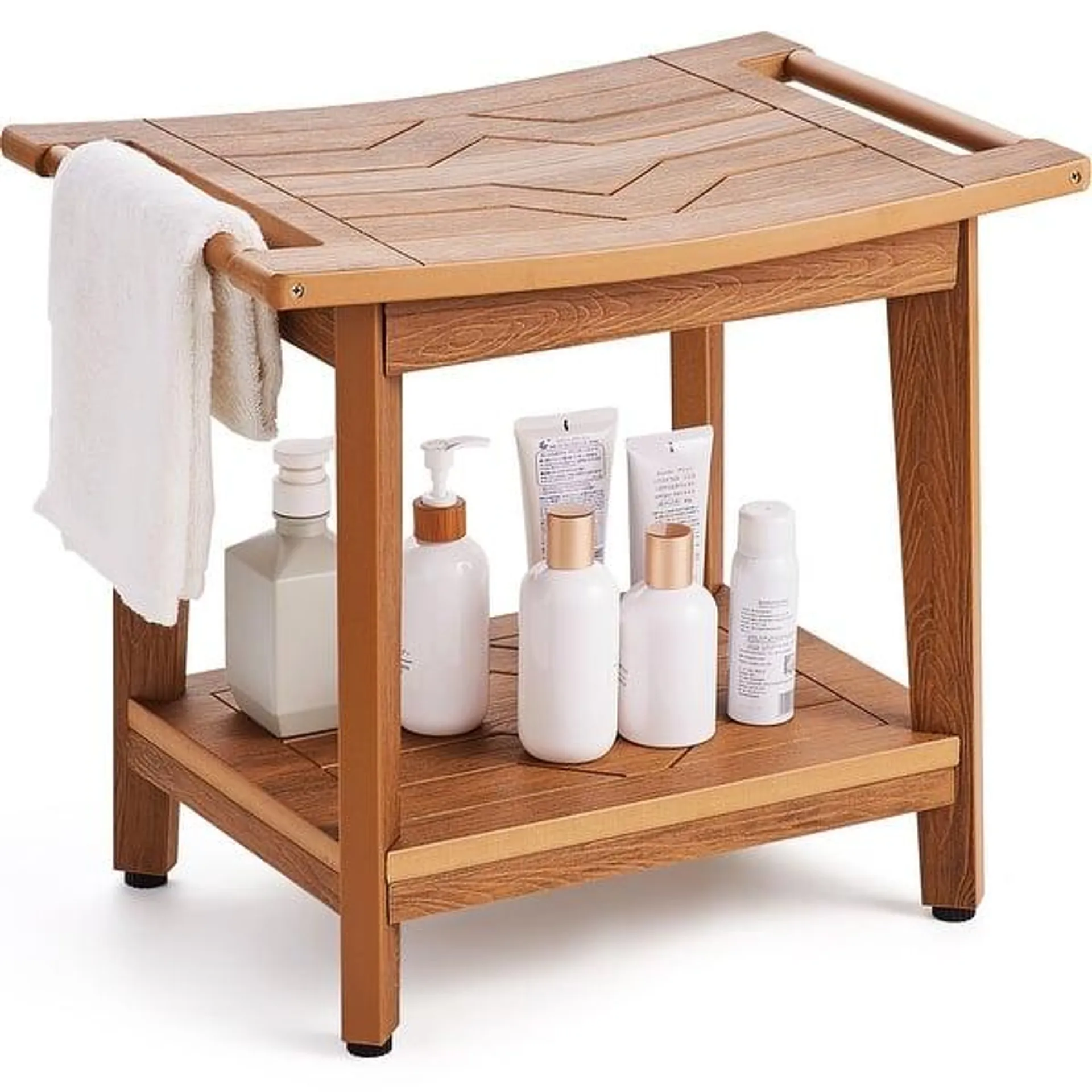 Poly Lumber Shower Bench for Bathroom Living Room Bedroom