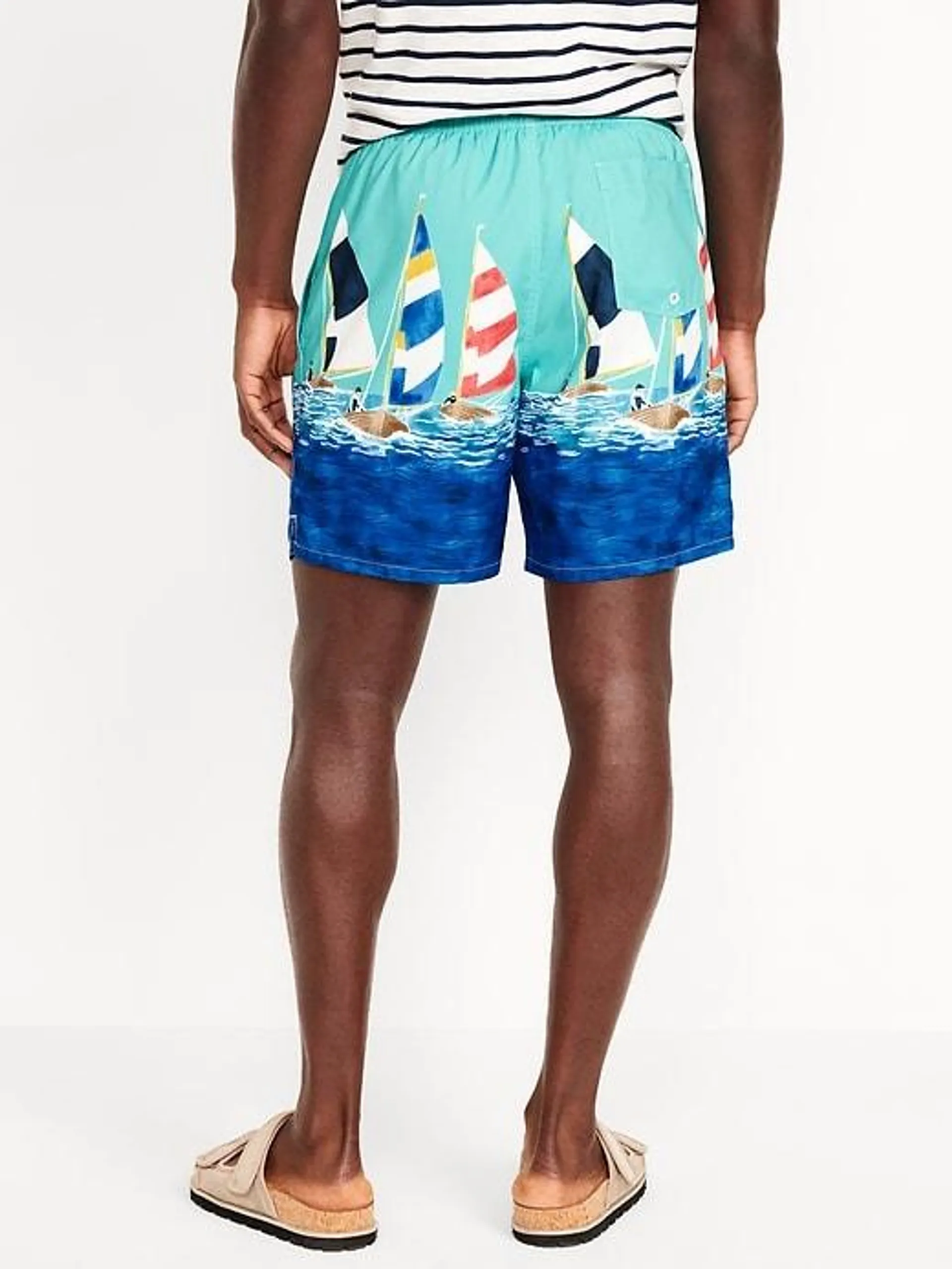 Printed Swim Trunks -- 7-inch inseam