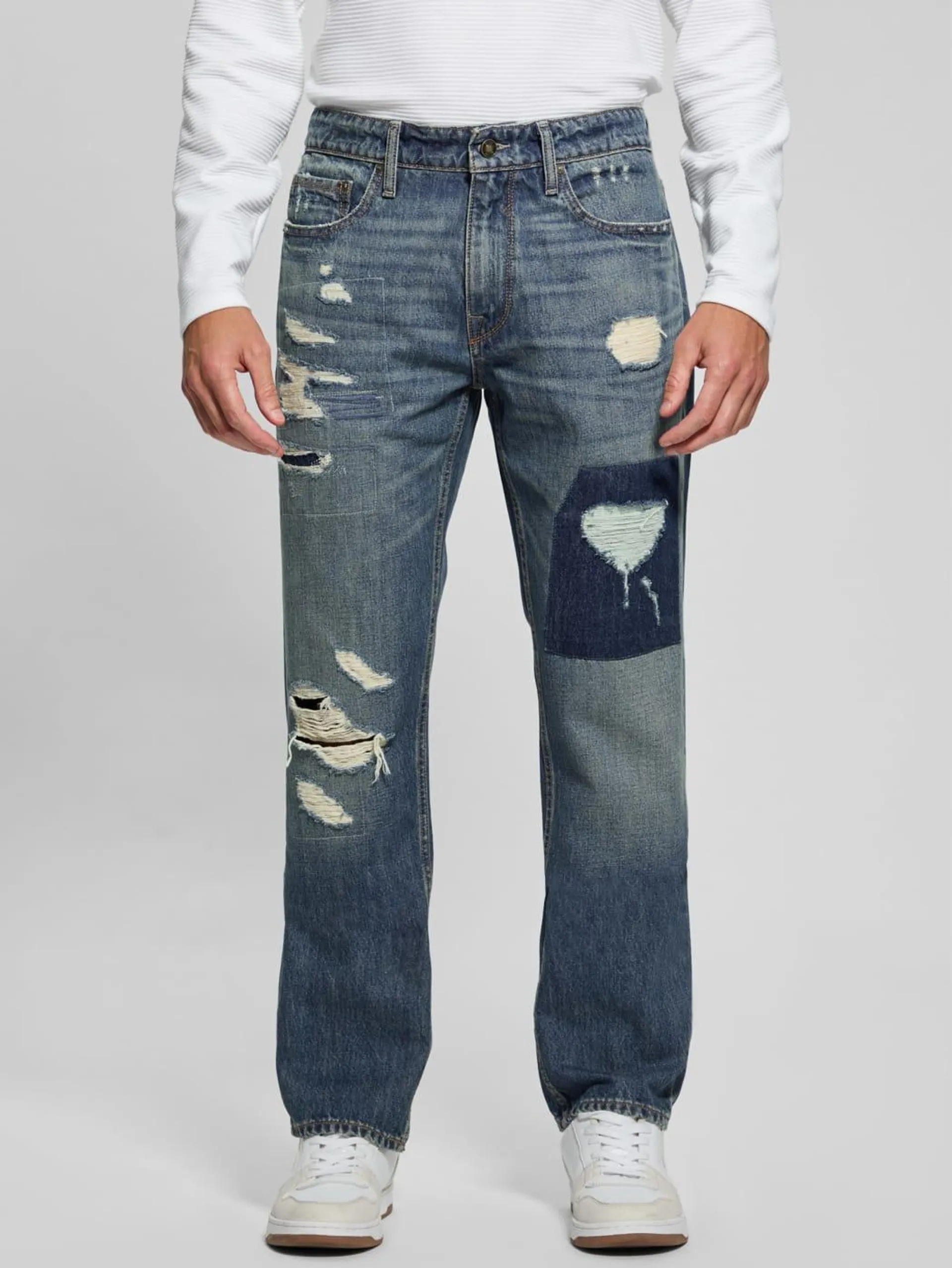 Mateo Distressed Straight Jeans