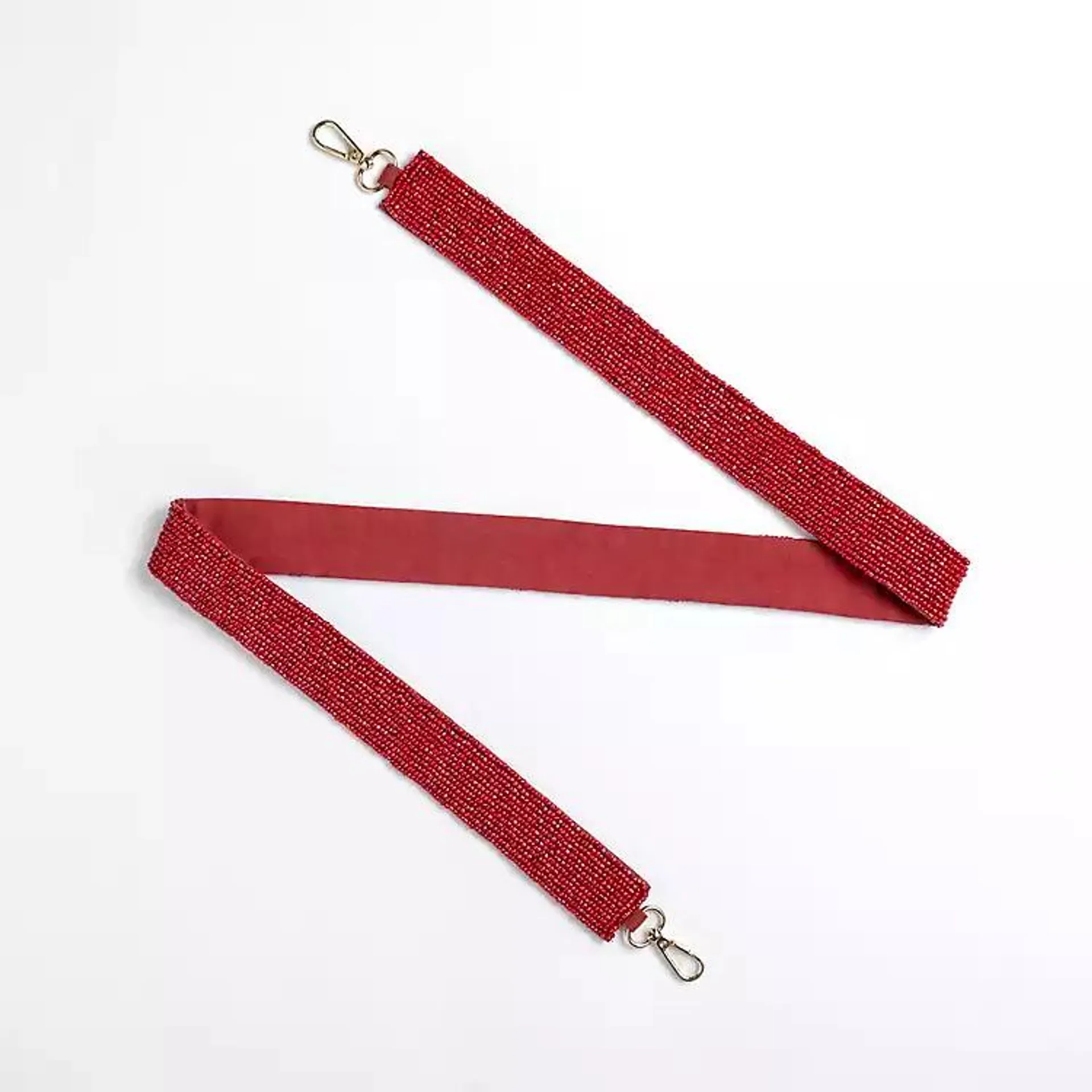 Red Beaded Purse Strap