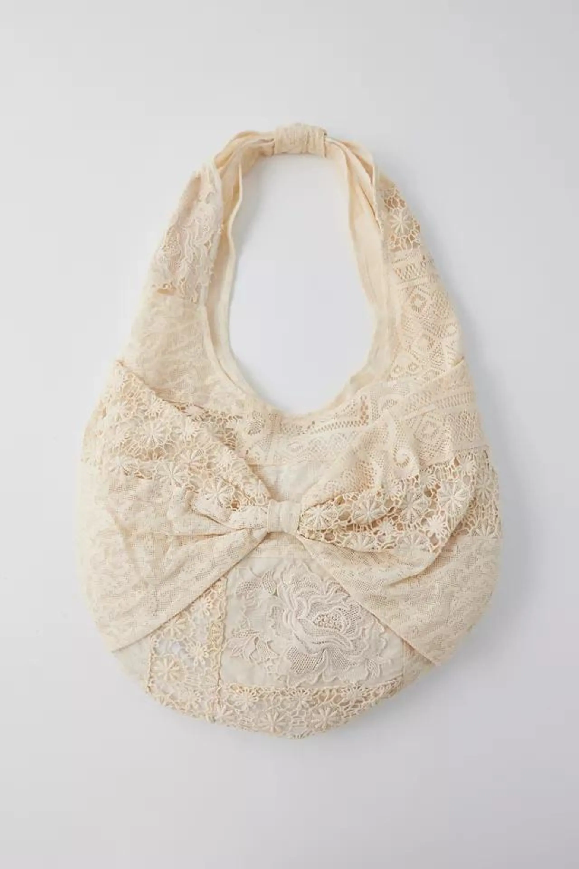 Kimchi Blue Lace Bow Hobo Bag