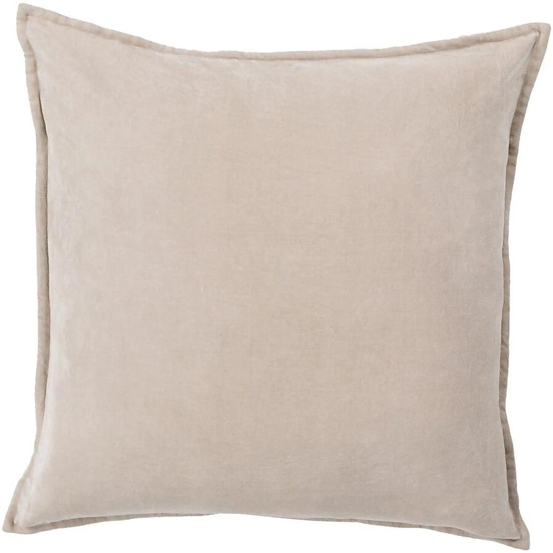 Surya Cotton Velvet 22-in x 22-in Taupe Indoor Decorative Pillow