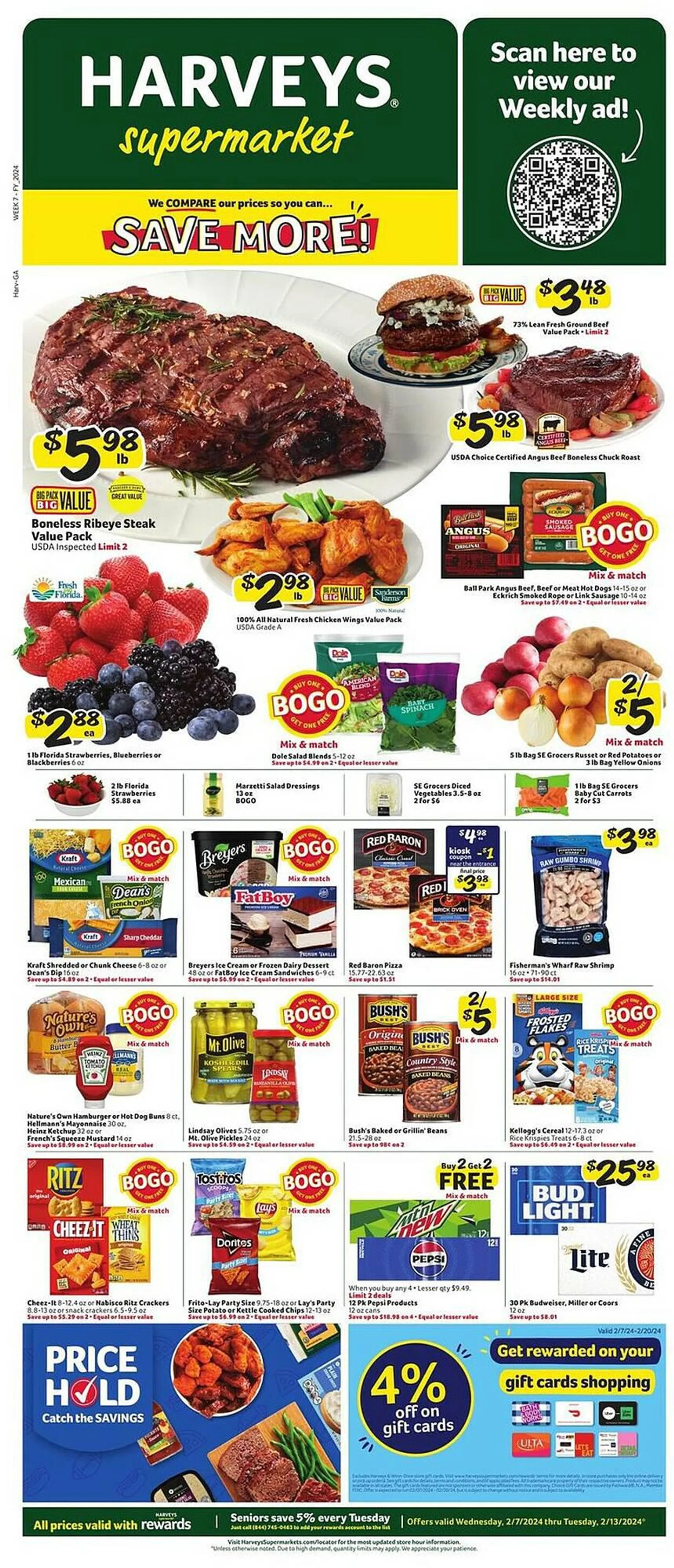 Weekly ad Harveys Supermarkets Weekly Ad from February 7 to February 13 2024 - Page 