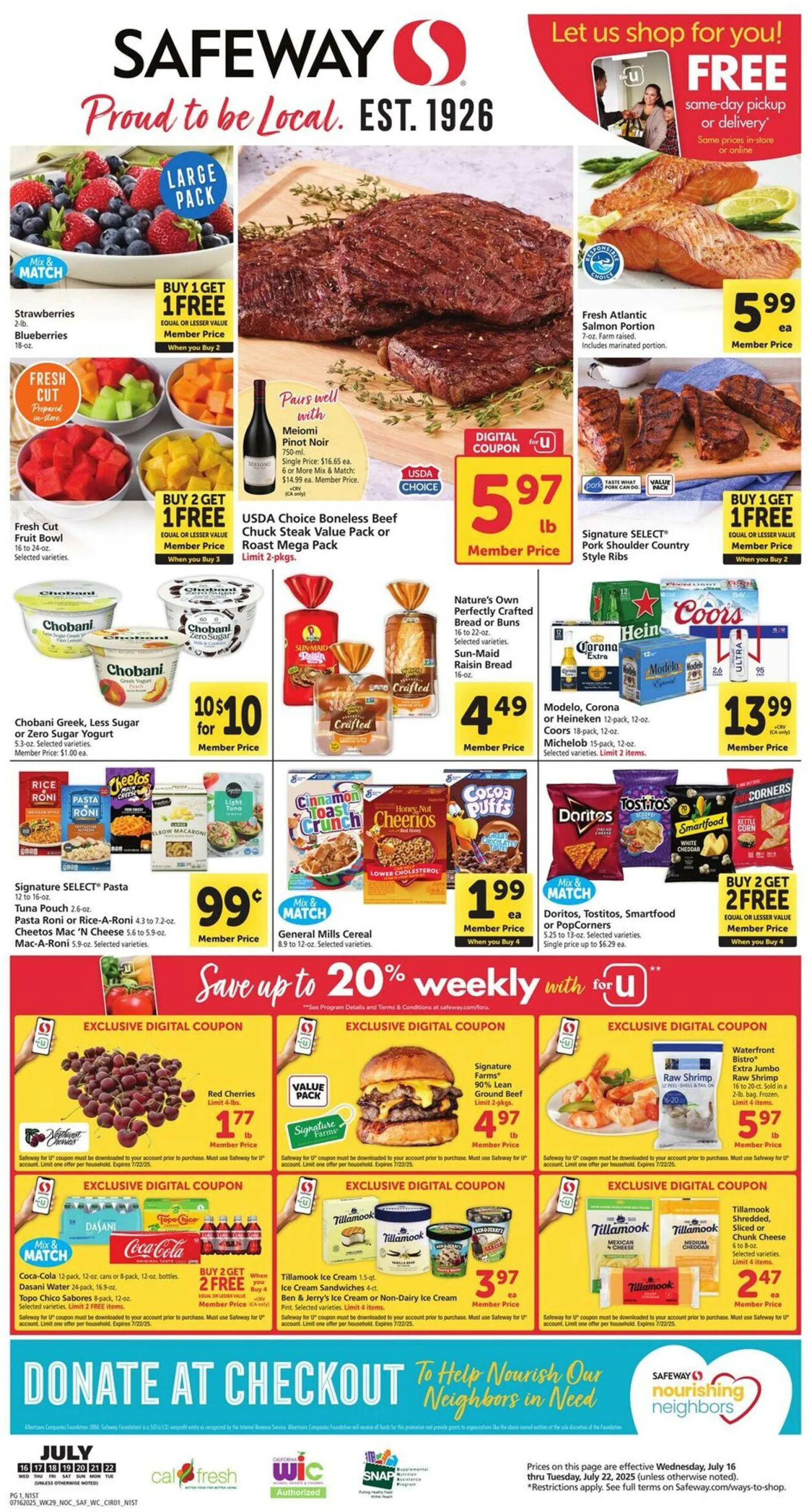 Weekly ad Safeway Current weekly ad from July 16 to July 22 2025 - Page 1