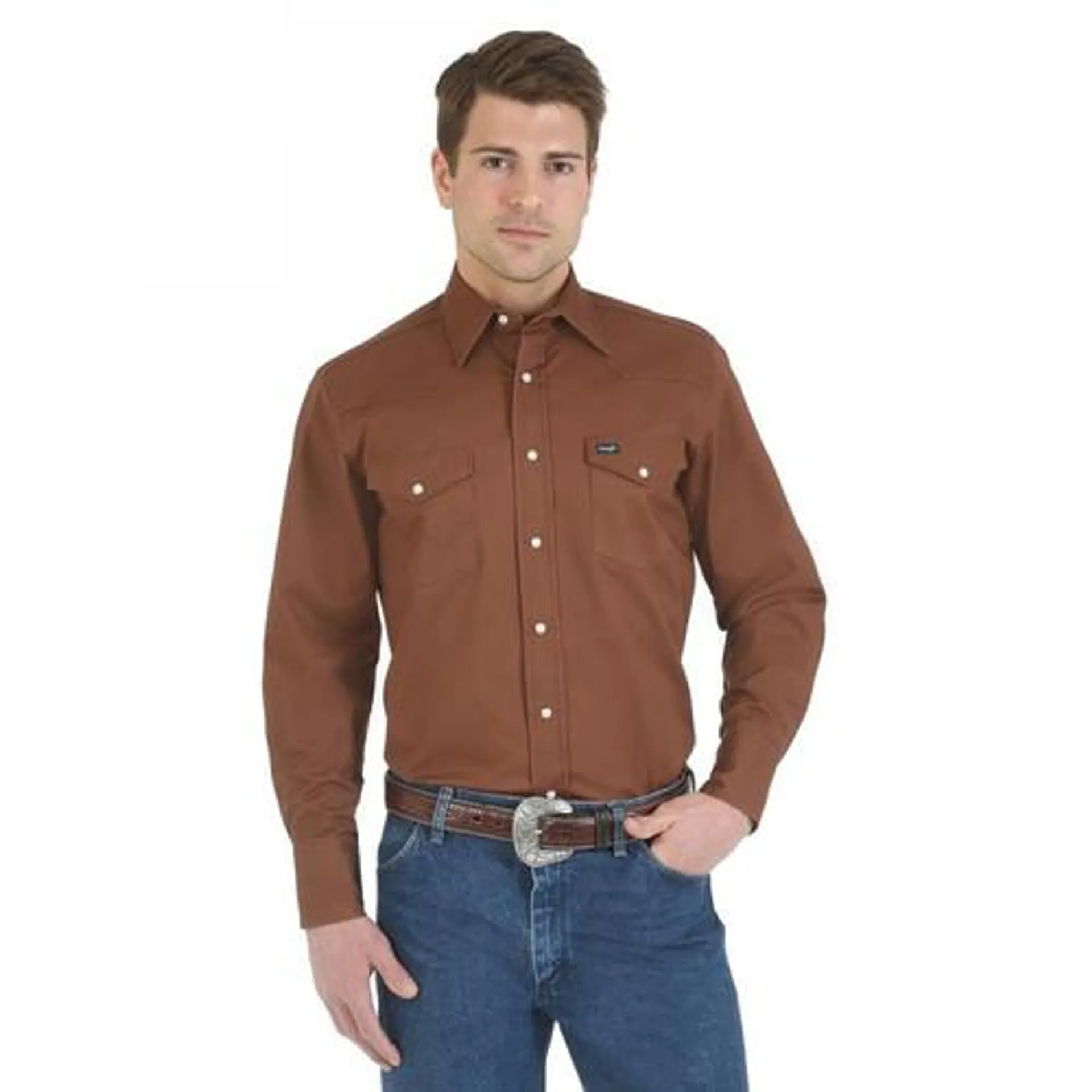 Wrangler- Advanced Comfort Workshirt- Brown