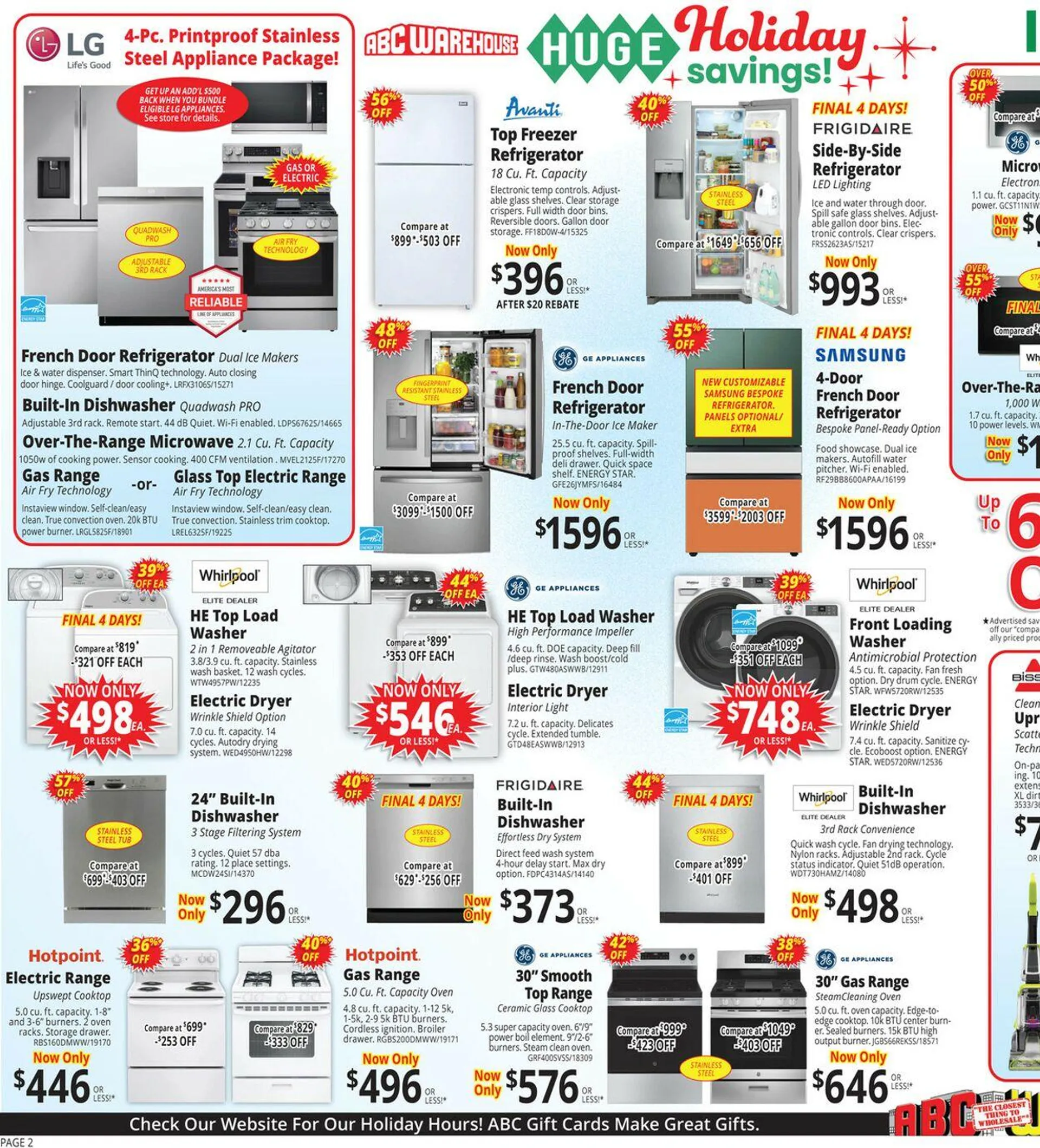 Weekly ad ABC Warehouse - Christmas 2024 from December 1 to December 7 2024 - Page 2