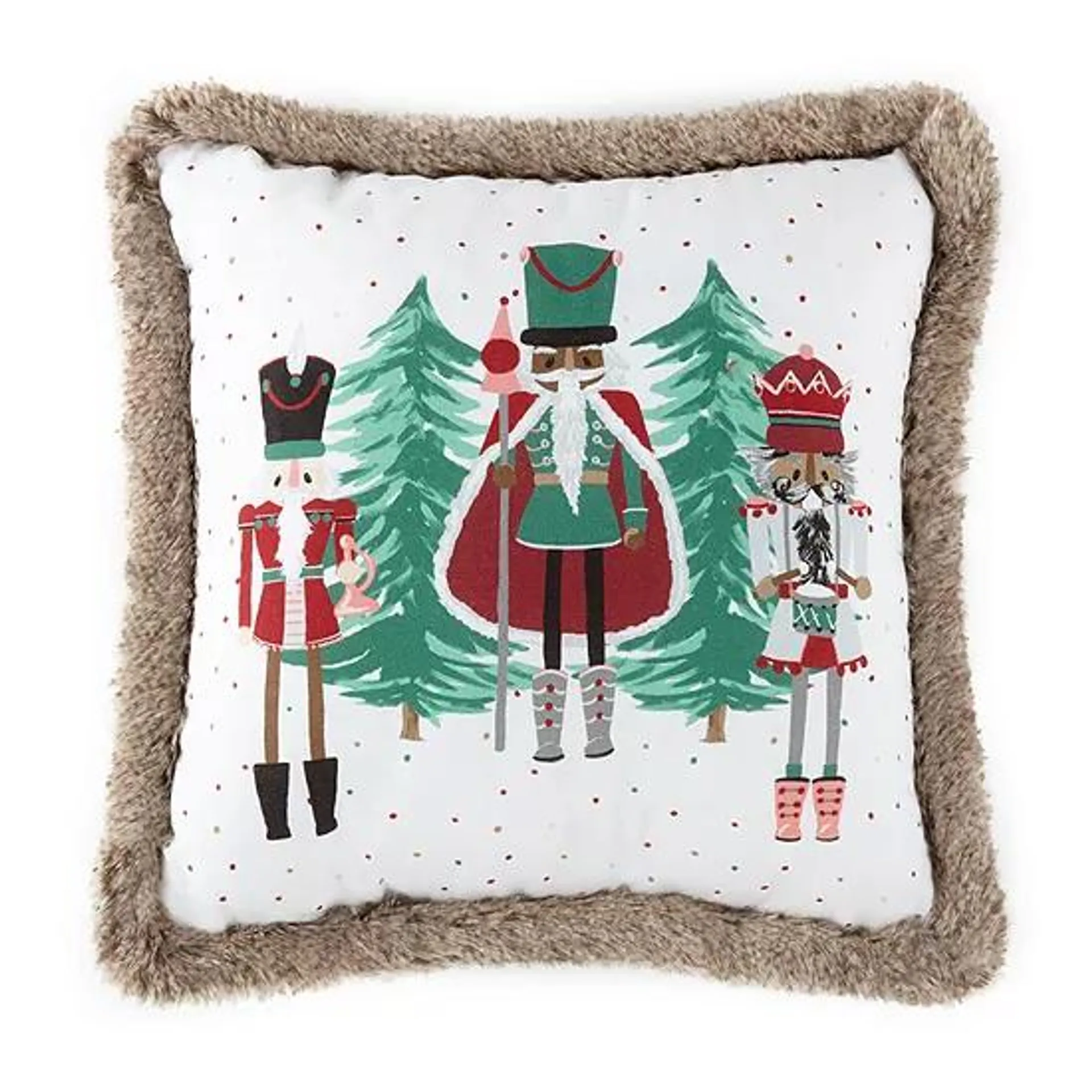 North Pole Trading Co. Nutcracker Square Throw Pillow