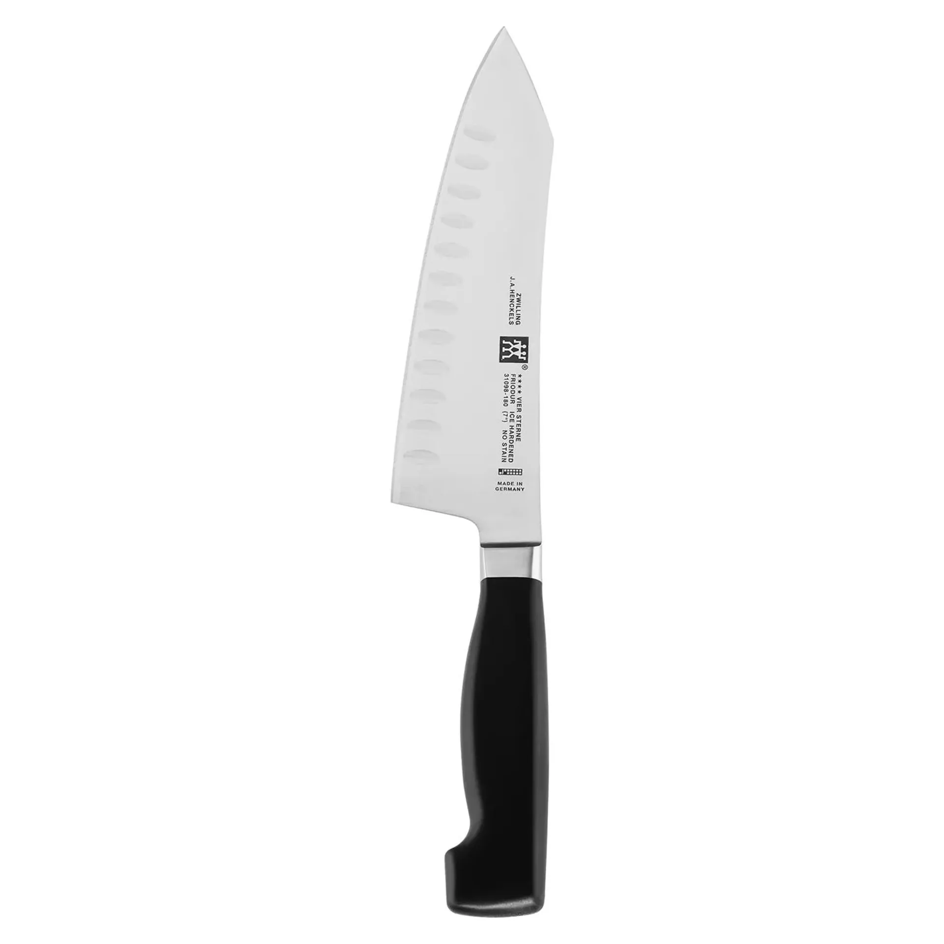 Zwilling J.A. Henckels Four Star Hollow-Edge Rocking Santoku, 7"