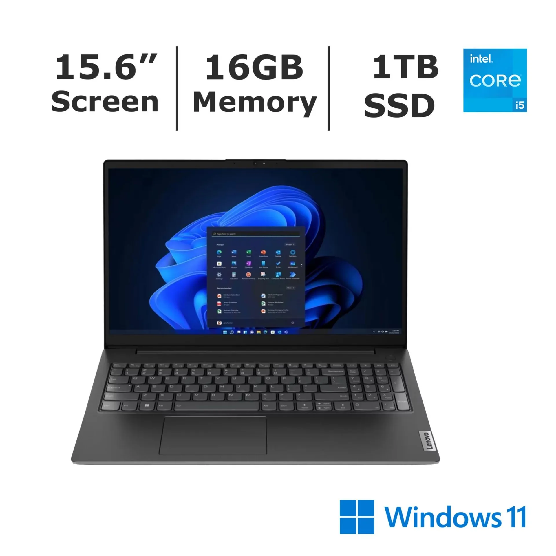 Lenovo V15 G4 15.6" FHD Notebook, Intel Core i5-1335U 1.3GHz, 16GB RAM, 1TB PCIe SSD, Windows 11 Pro