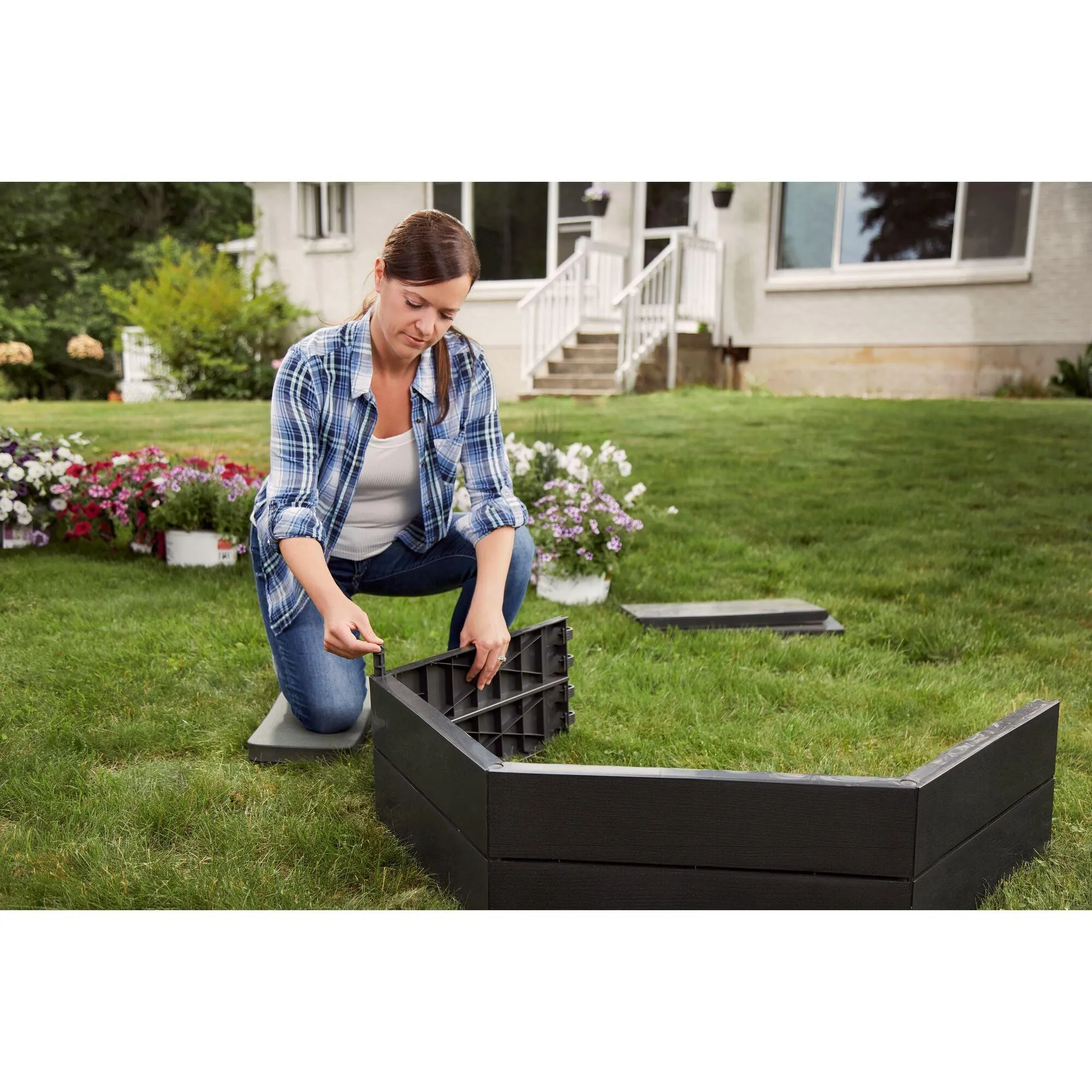 3 Ft. DIY Raised Garden Bed, Flower Bed, Planter Box, Easy Assembly, No Tools Required, Stackable