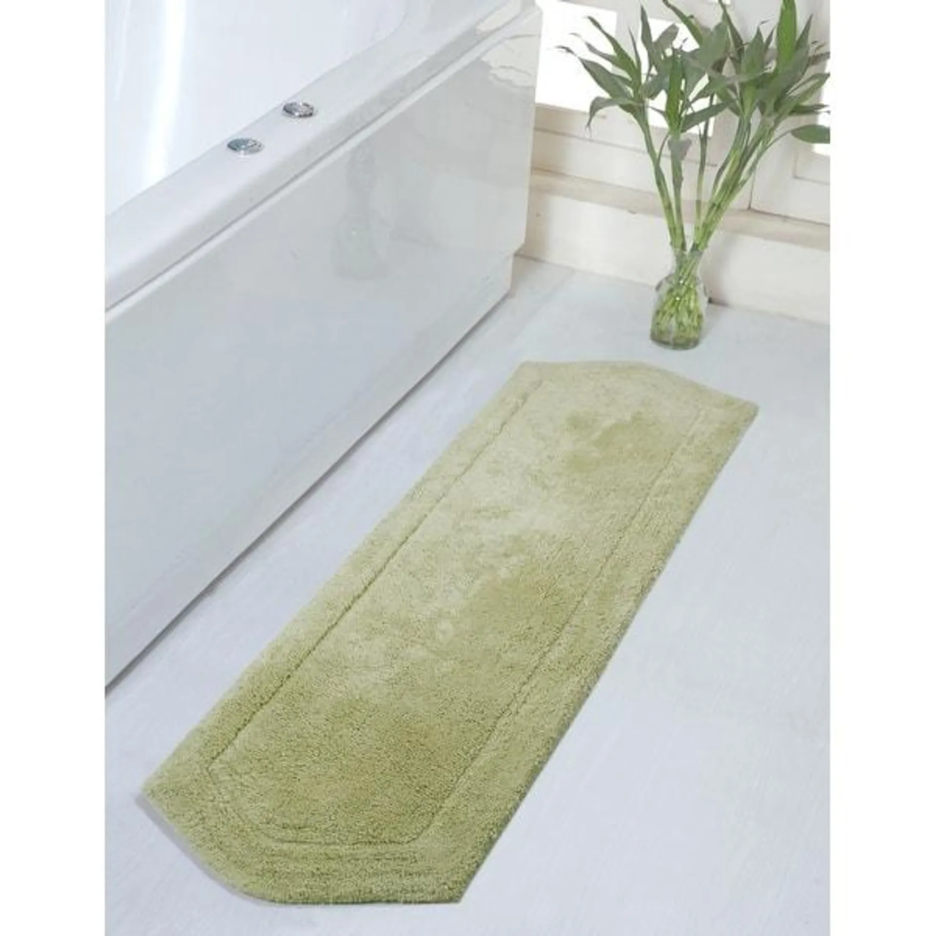 Home Weavers Bathroom Rug, Cotton Soft, Water Absorbent Bath Rug, Non Slip Shower Rug Machine Washable 22"x60" Runner