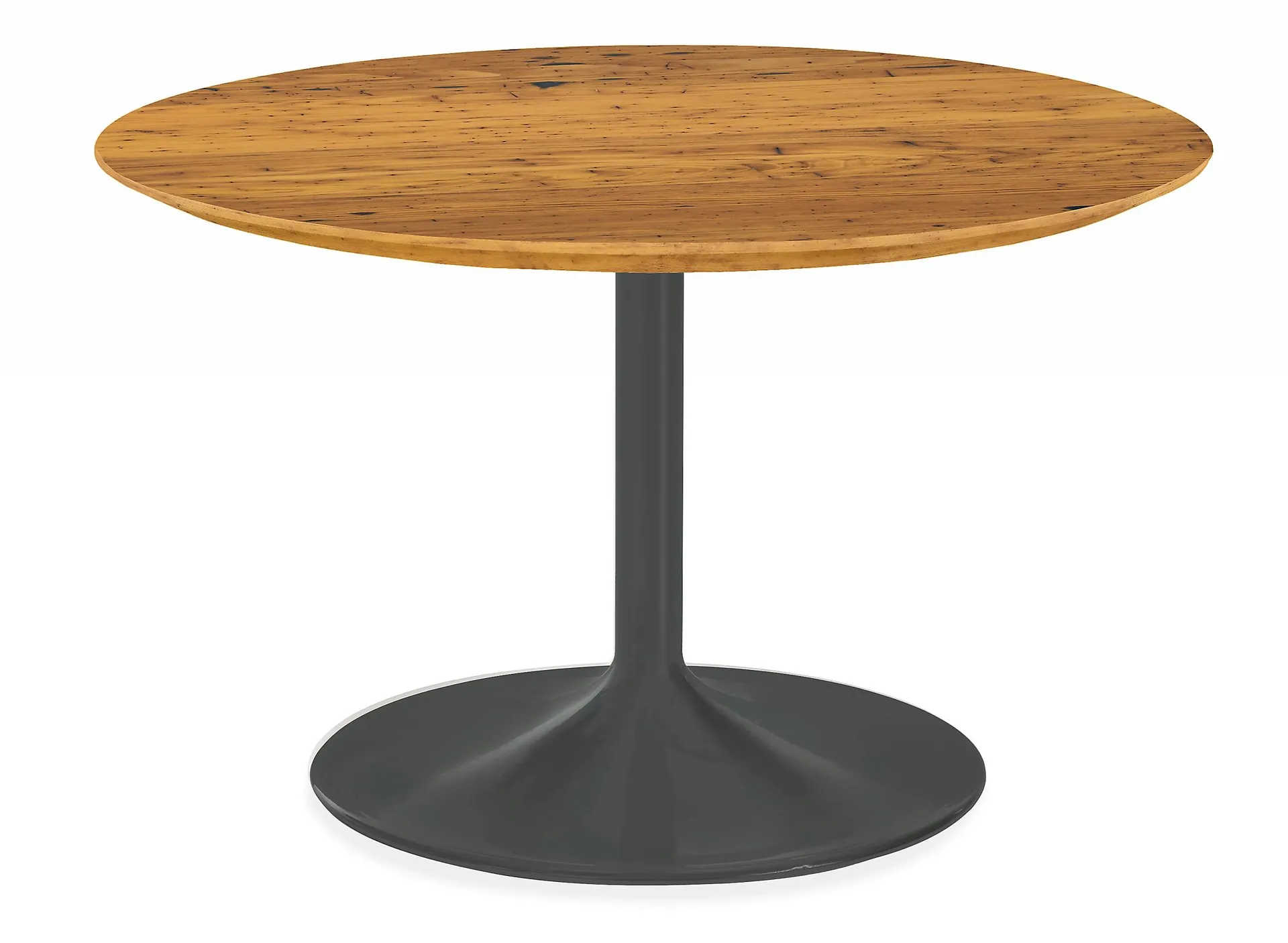 Aria 42 diam Round Dining Table w/Reclaimed Chestnut Top & Graphite Base