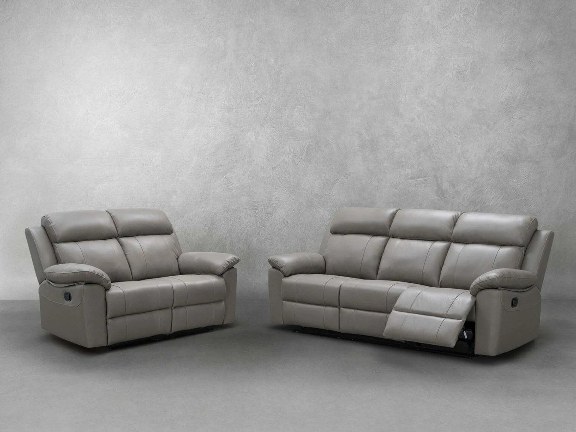 Braylen Leather Reclining Sofa and Loveseat Set