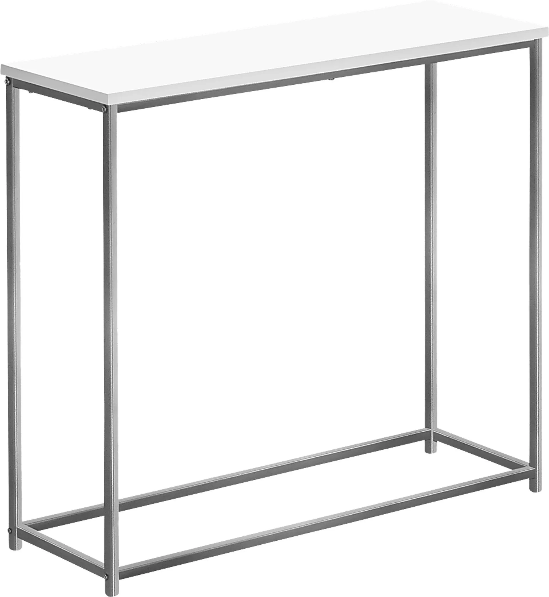 Mornay White Chrome Sofa Table