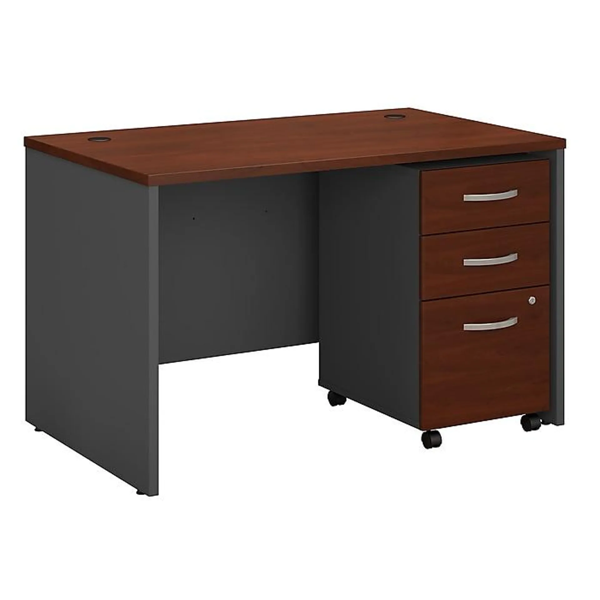 Bush Business Furniture Westfield 48W x 30D Office Desk w/ Mobile File Cabinet,