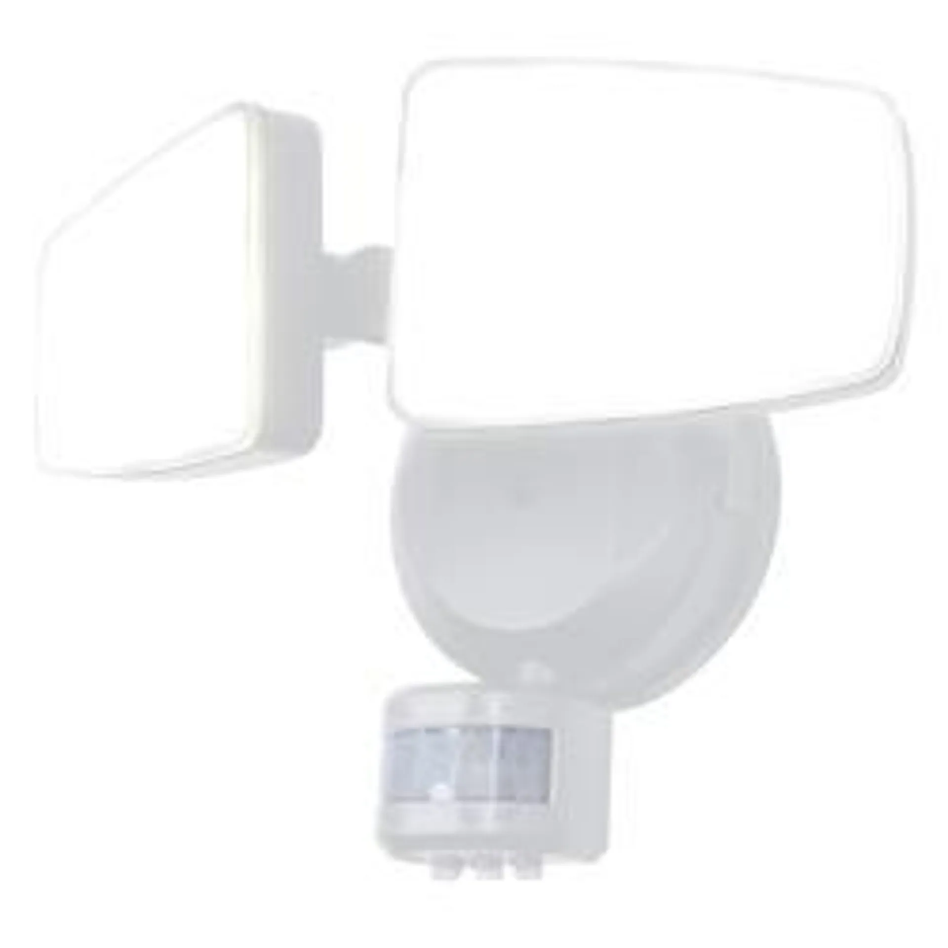 Patriot Lighting® White LED Dual Head Motion Sensor Outdoor Security Flood Light