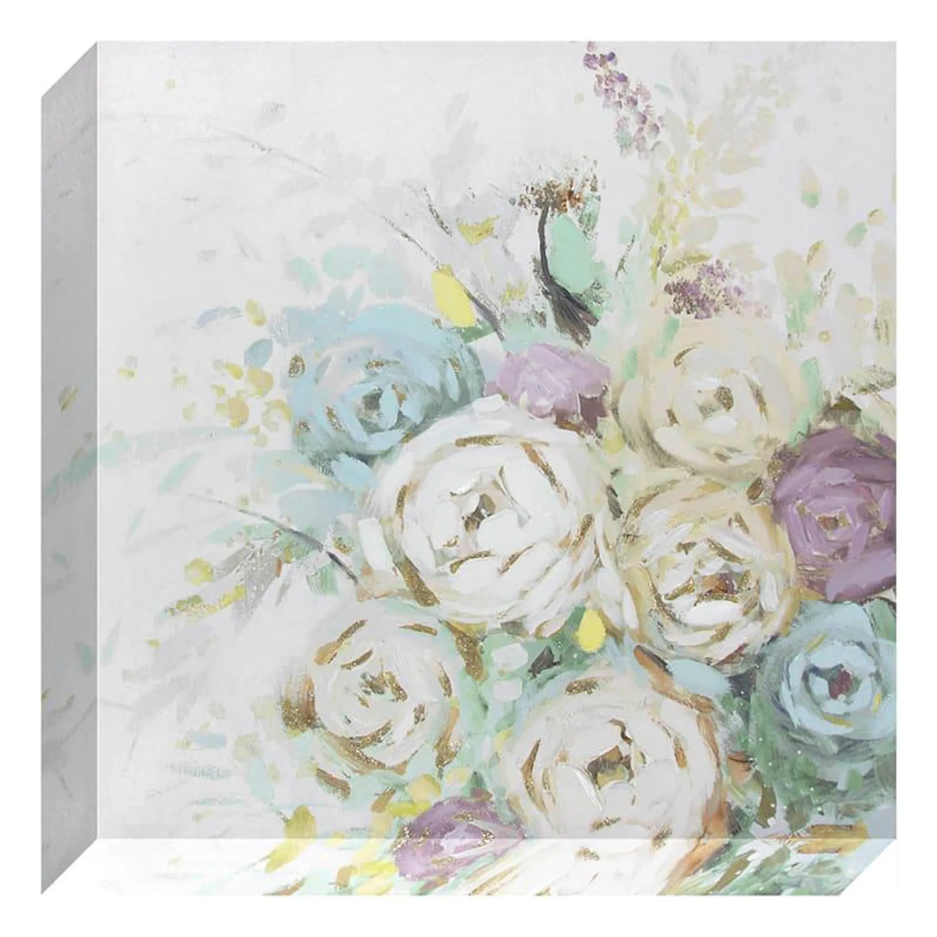 Grace Mitchell Pastel Floral Canvas Wall Art, 30"